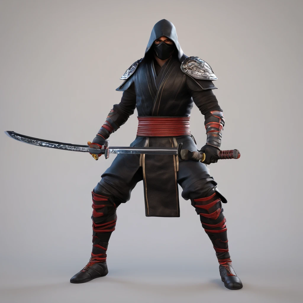 soviet ninja, intricate design, 3d render