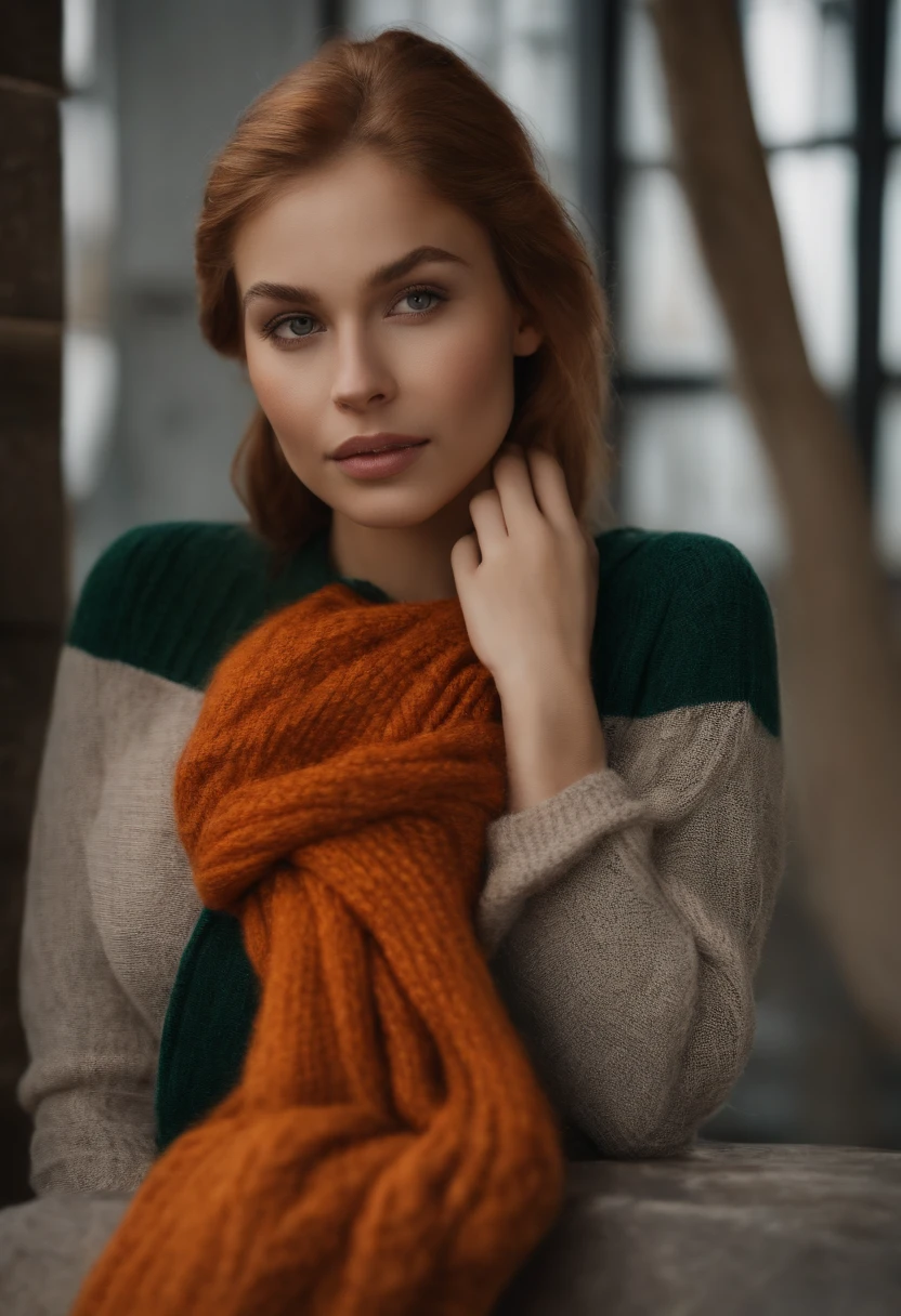 professionnel, (Photo 4k:1.1) (mise au point nette:1.3), High detail, Porter (pull en tricot:1.2), beautifull detailed face, Une jolie ado aux longs cheveux roux , Panasonic Lumix S Pro 50mm F/1.4, splash of color, dark orange and dark emerald, Ferrania P30, photo realist, (Jeune femme :1.3), (mignonet:1.1), (rougissant:1.1), Forme du corps du sablier, petit seins ronds, hanches mince, at university, 17ans, avec sac a dos