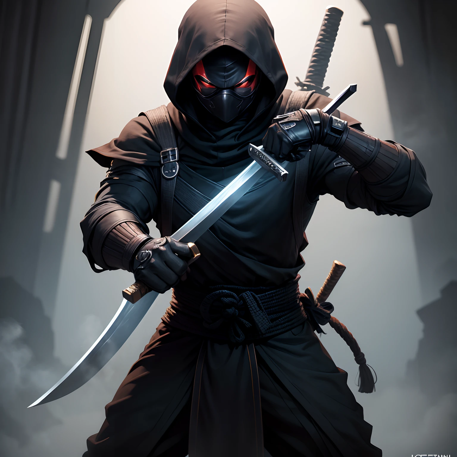 Noob saibot mk character with katana