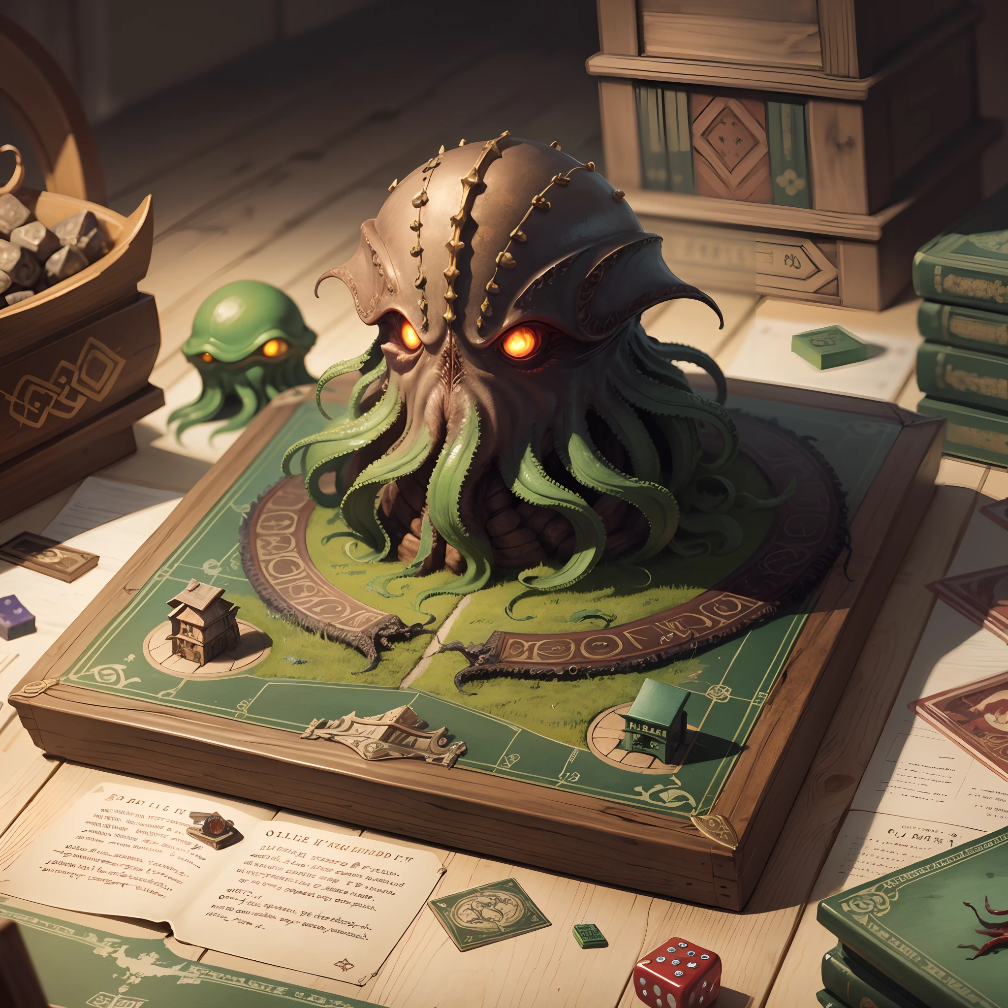 A huge board game based on the Cthulhu Mythos, rulebook,