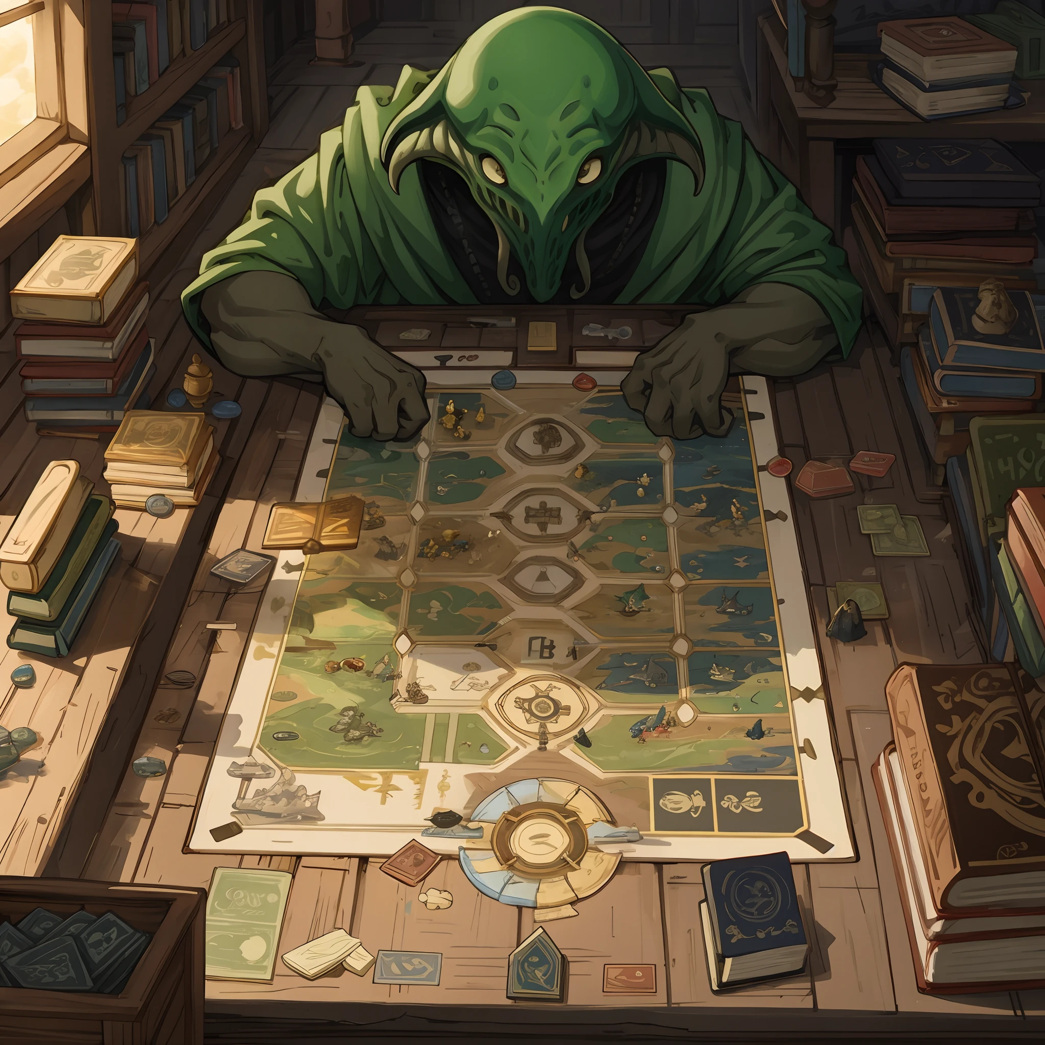 A huge board game based on the Cthulhu Mythos, rulebook,
