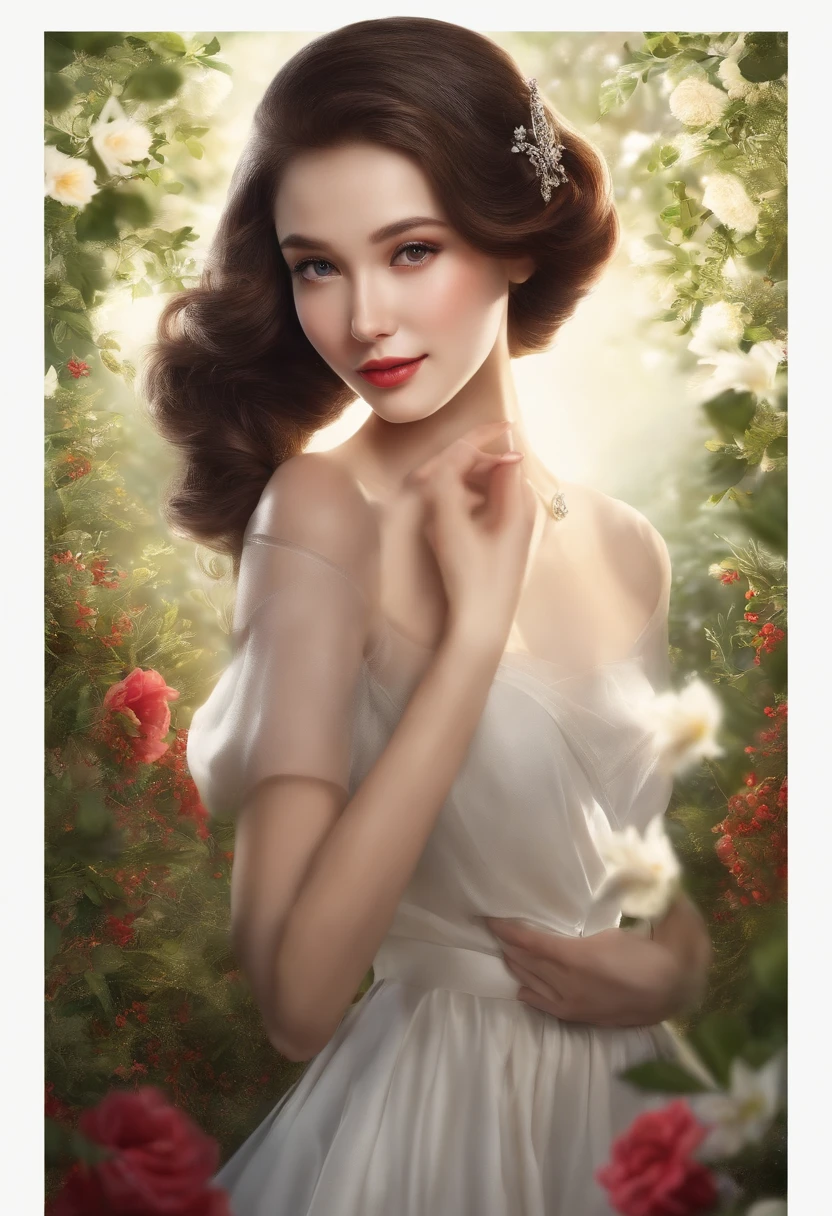 Better image quality, High quality, Belle fille, ivoirienne, popular Korean makeup, Detailed, slightly swollen eyes, detailled eyes, detailed skin, belle peau avec des imperfections, ultra highres, (Reality: 1.4), very beautiful, slightly younger face, belle peau, grosse, (ultra realist), (illustration), (High resolution), (8k), (highly detailed), (Meilleure illustration), (beautifully detailed eyes), (super detailed), (wallpaper), (Detailed face), Regarder le spectateur, finedetail, Detailed face, pureerosfaceace_v1, very smiling, Regarder droit devant nous, Regarder droit devant nous, angle from waist, photo realist, glowing lighting, professional lighting, avec des reflets de cheveux roux, cheveux longs, Dark abandoned, Grande Lune Rouge, magnifique robe rouge et noire, mature woman,Kiss Shot Acerola Orion Heart Under Blade