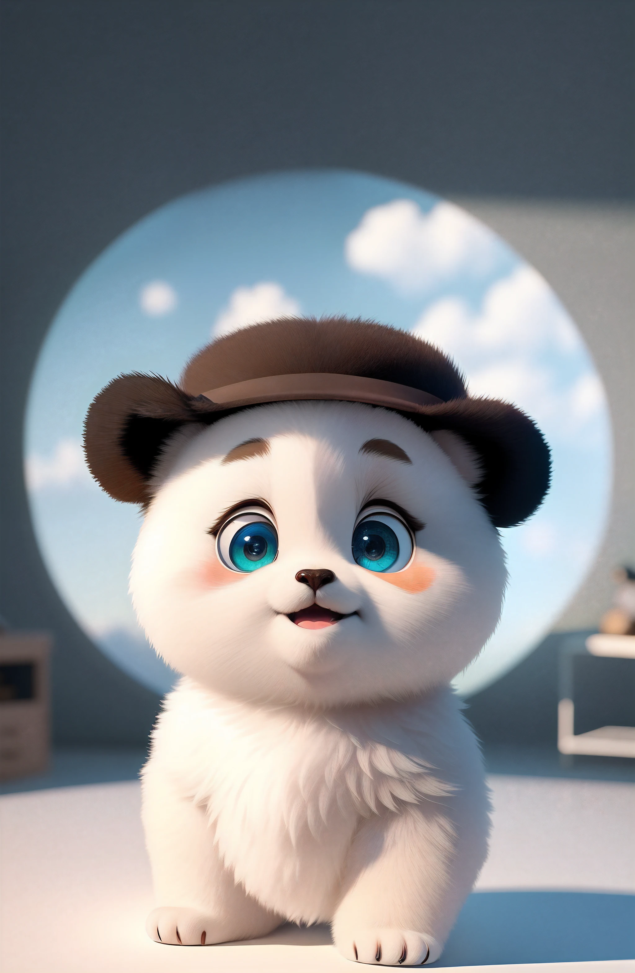 (masterpiece), (best quality), (ultra-detailed), (full body:1.2), Super cute, Baby, Pixar, Baby panda in pajamas, Big bright eyes, Fluffy, Smile, Delicate and fine, Fairy tales, Incredibly high detailed, Pixar style, Bright color palette, Natural light, Simple background with pure color, Octane render, Trending on Artstation, Gorgeous, Ultra wide angle, 8k, HD, Realistic