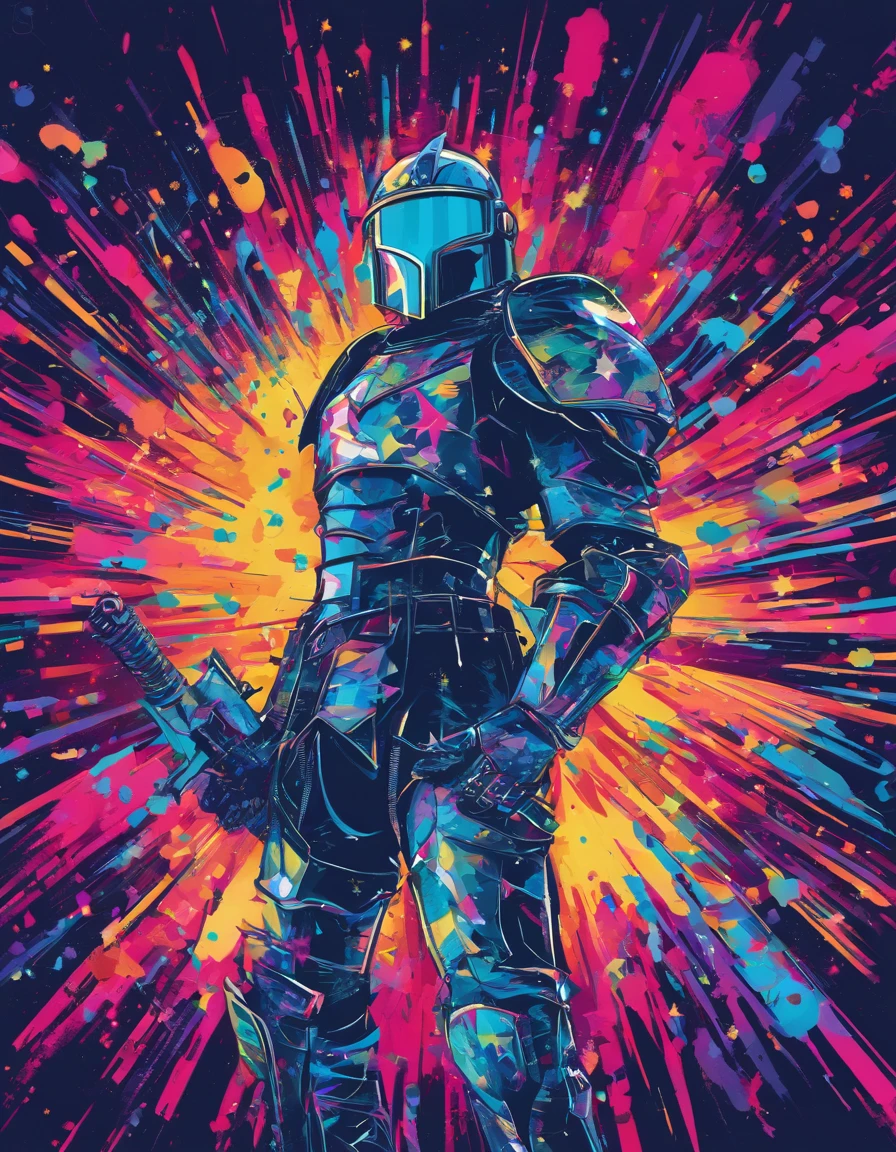 Cosmic Fallen Knight, cinzas cosmicas, estranho, assustador, cores muito brilhantes, light particles, com luz brilhante, Mshiff, Arte do papel de parede, Papel de parede UHD, artistic, intrincado