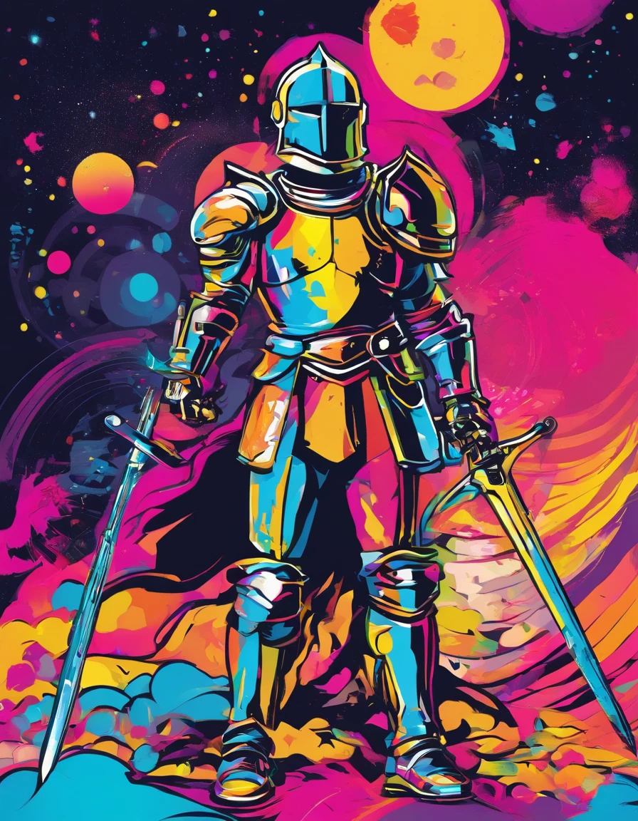 Cosmic Fallen Knight, cinzas cosmicas, estranho, assustador, cores muito brilhantes, light particles, com luz brilhante, Mshiff, Arte do papel de parede, Papel de parede UHD, artistic, intrincado