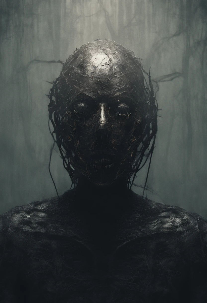 Stunning surreal art: front view emotional formless bizarre humanoid beggar face mask floating in darkness, vogue and Gucci style, minimalism photo, minimalistic, porosity, intricate details, rough texture, colorful top light, perfect crop, volumetric, super detailed, octane render, cinematic lighting, film grain