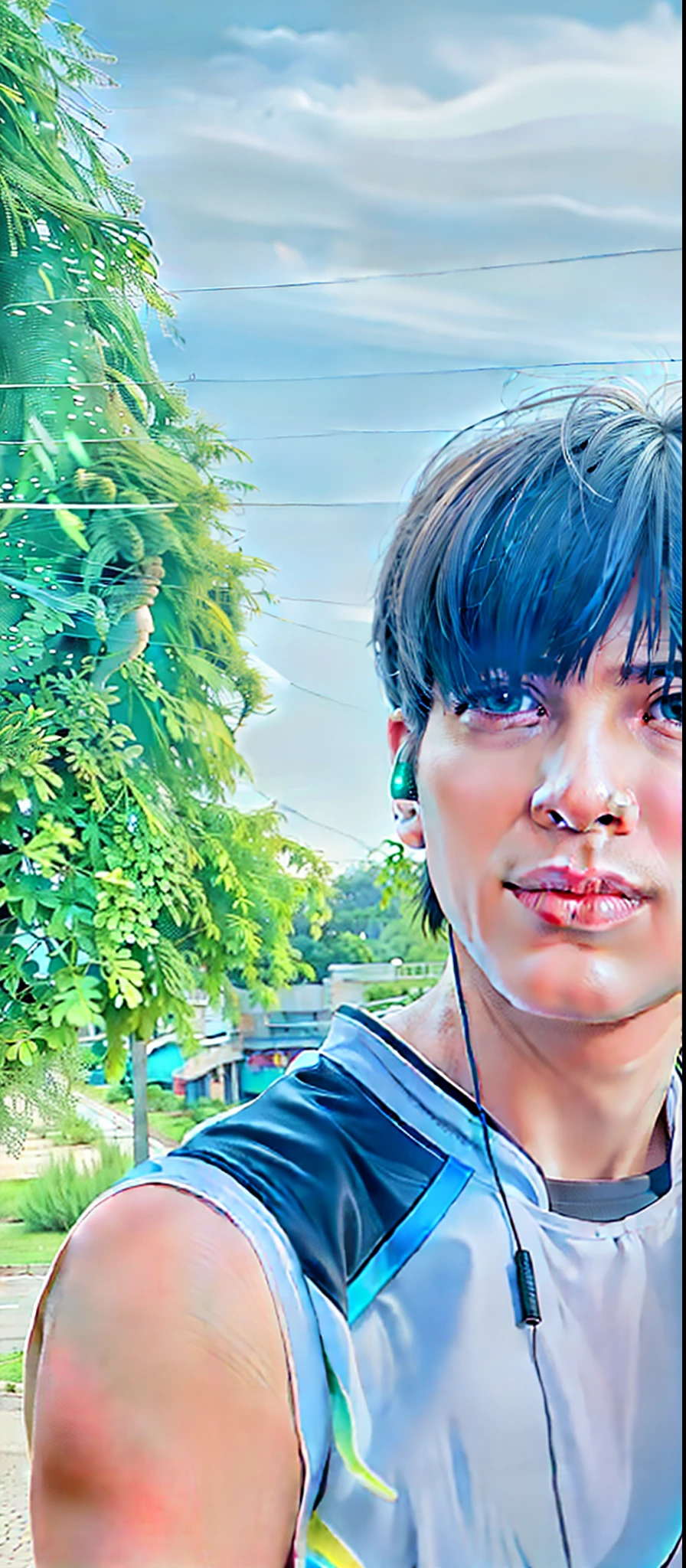 Change the background cyberpunk handsome boy.realistic.face.8k.ultra.realistic