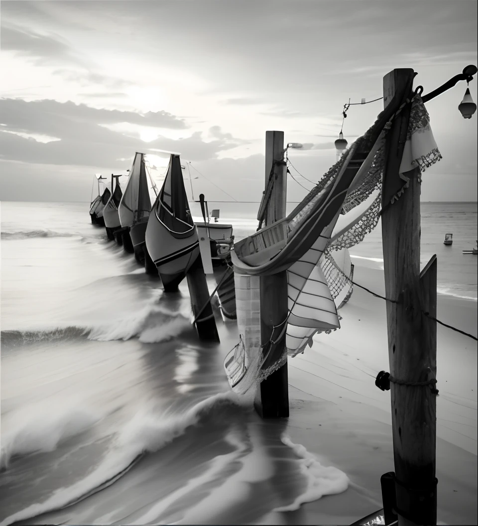 There is a picture of the beach with a marina and boats, beautiful sea landscapes, shutter inventory, nice sunset, Beautiful Italian beach scenery, amazing background, beautiful waves in sea, best on adobe stock, which shows a beach at sunset, beautiful high resolution, stunning waves, beautiful morning, beautiful sunrise, Beautiful photo, vivid vivid colors