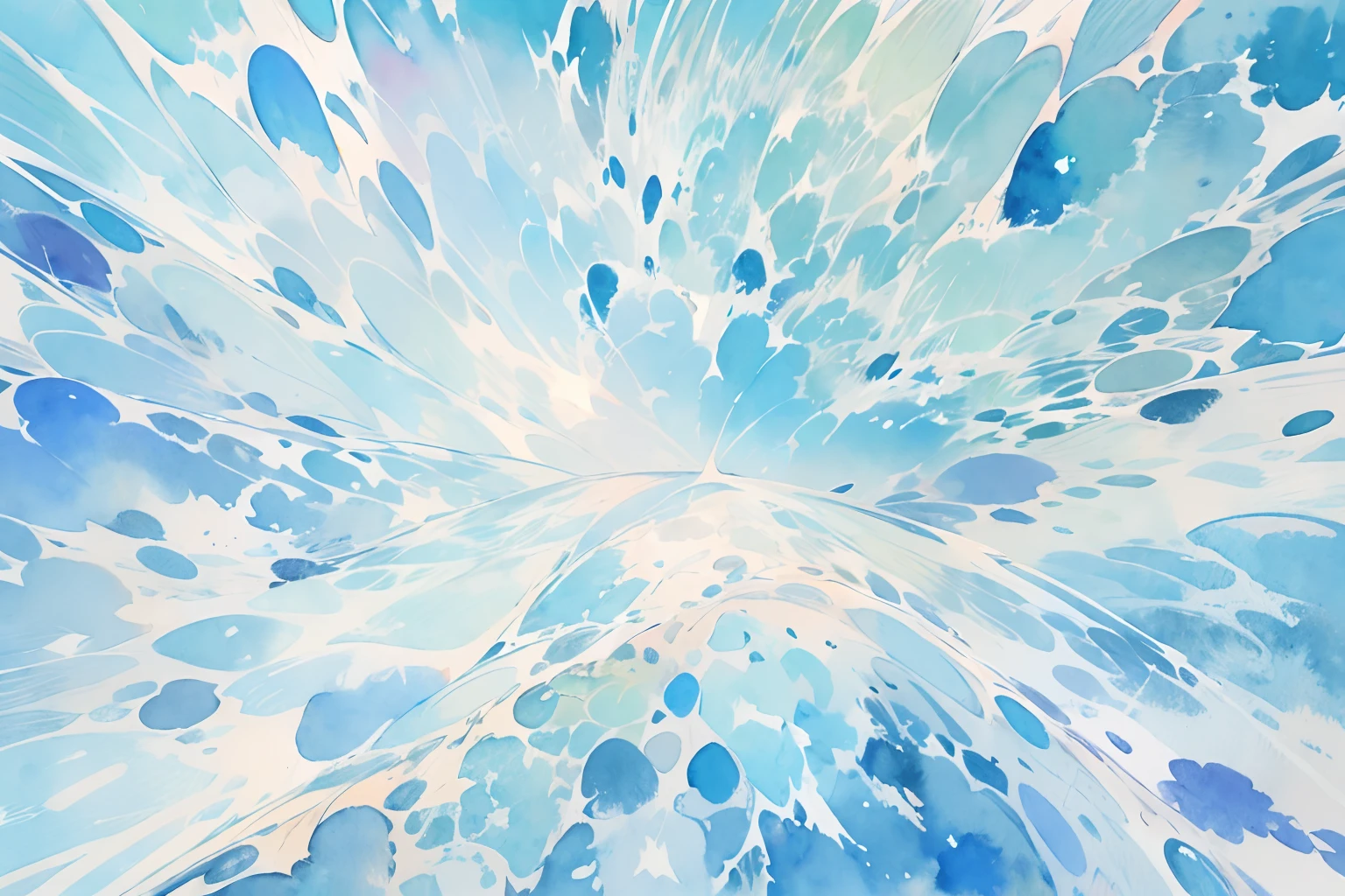 ((masutepiece)), (Professional Photography:1.2), (High Definition:1.3), Best Quality, (watercolor painting:1.3), from below, wide shot, vivid blue sky, summer days, (simple white background:1.10), pale blue fine ink splashing