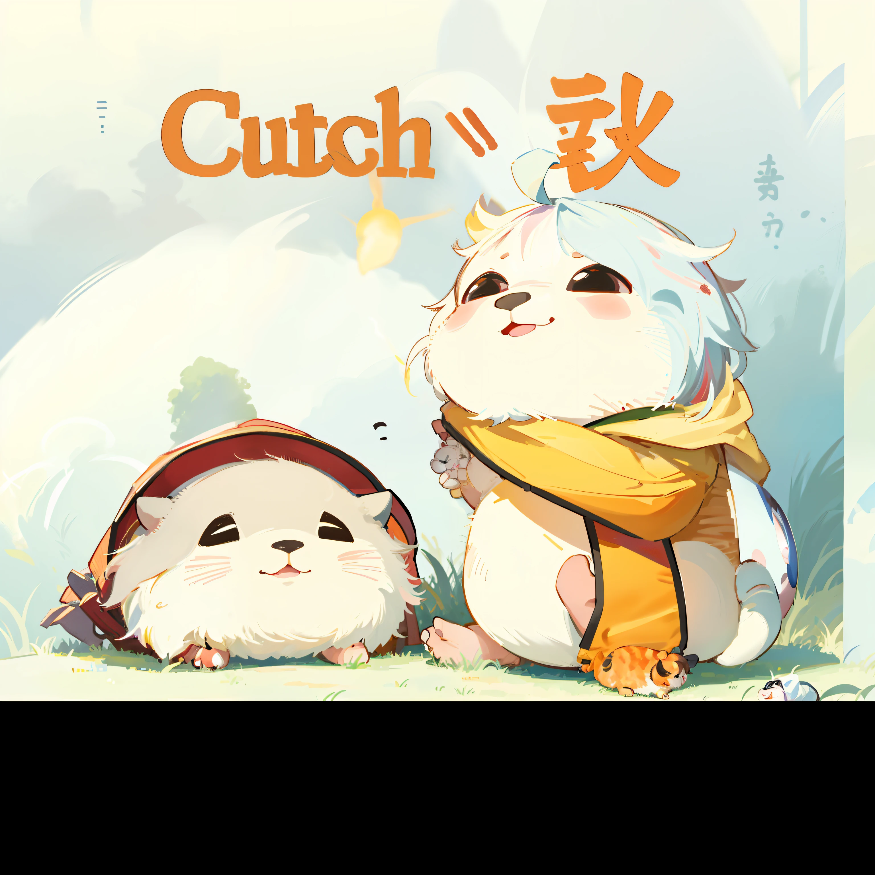 There is a picture of a hamster and a hedge, komono, 🪔 🎨;🌞🌄, ❤🔥🍄🌪, Cute cartoon, Cai Xukun, Cartoon Cute, acrace catoon, Middle metaverse, ☁🌪🌙👩🏾, 🚀🌈🤩, awww
