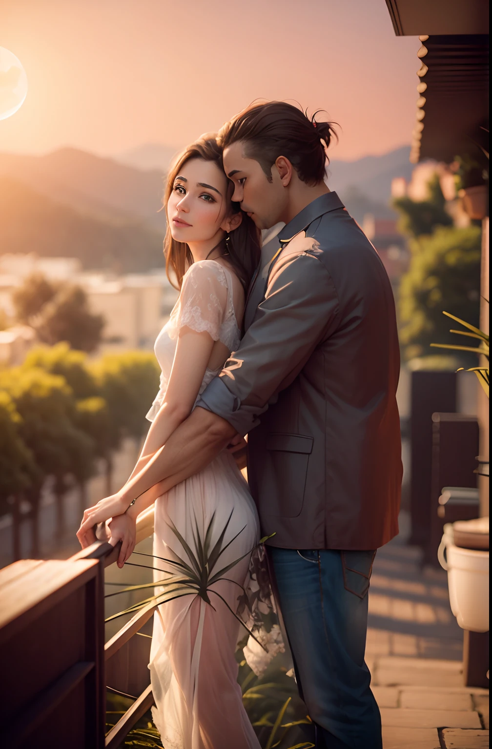 Change the backround to beautiful nature , professional couples photography.
