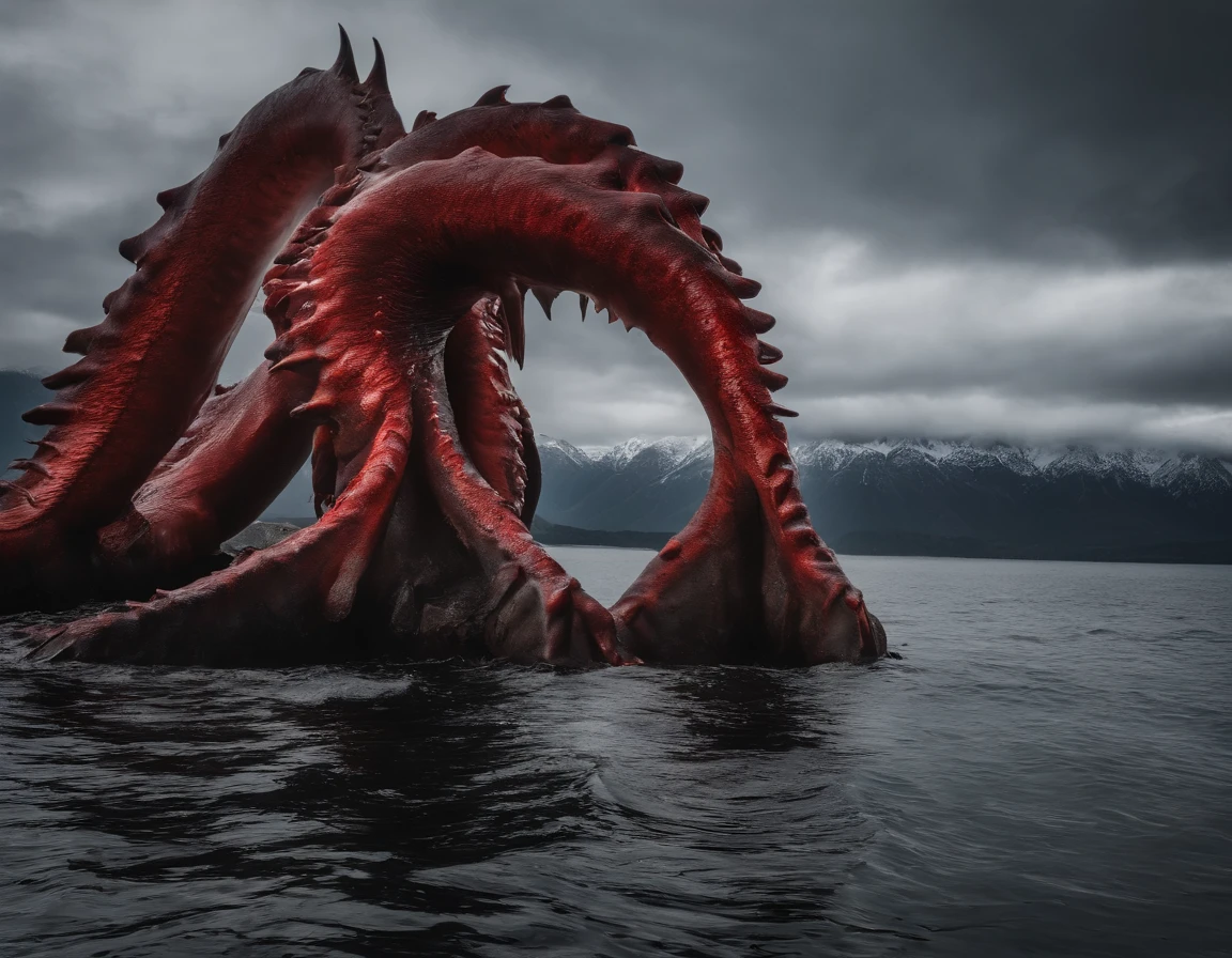Cinematic images,Slow door shooting,The water surface is filamentous。hell,magma,火焰,((Super huge, Thick and sharp giant claws)),(((Black antique hideous scales))),(((The scales are covered with thick barbs)))((Super thick and terrifying scales)),Wrap the whole body,((Bloodthirsty and murderous devil man)),slaughter,Rush to kill,Dynamic lines,depth of fields,Ugly face,Black lightning streaked across the sky,(((A tumbling thick sea of clouds is at your feet))),(There was blood everywhere),((Blood dripped from between the paws)),stereoscopic perspective,Works of masters,super-fine,4K分辨率,high qulity,电影灯光,High picture detail,Look up from the bottom up,Ultra-wide viewing angle,Detailed pubic hair,Epic shooting