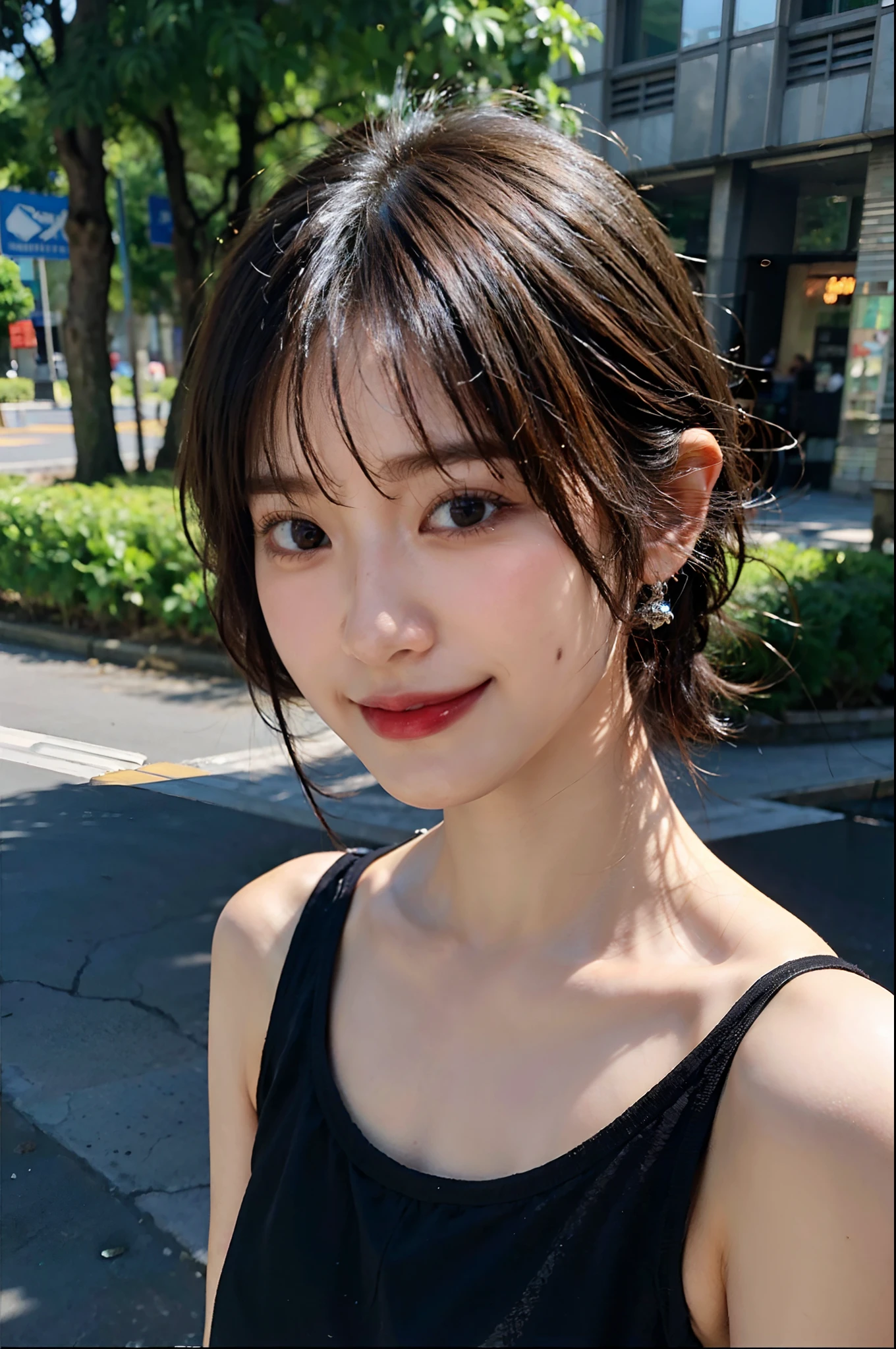 (top-quality、8K、32K、masuter piece、nffsw:1.2)、short-hair、profile、(slim figure:1.2)、(s lips) 、17 age、tshirts、二重まぶた、shinny skin、Realistic rays、mare、beauitful face、(A smile:1.3)、crouching down、(From above:1.2)、(a closeup:1.4)、blurry backround、(Front Focus)、(Dark: 1.6)、Fantasy Art、photoRealstic、Professional Lighting、extra detailed face、Award-winning、deep-shadows、