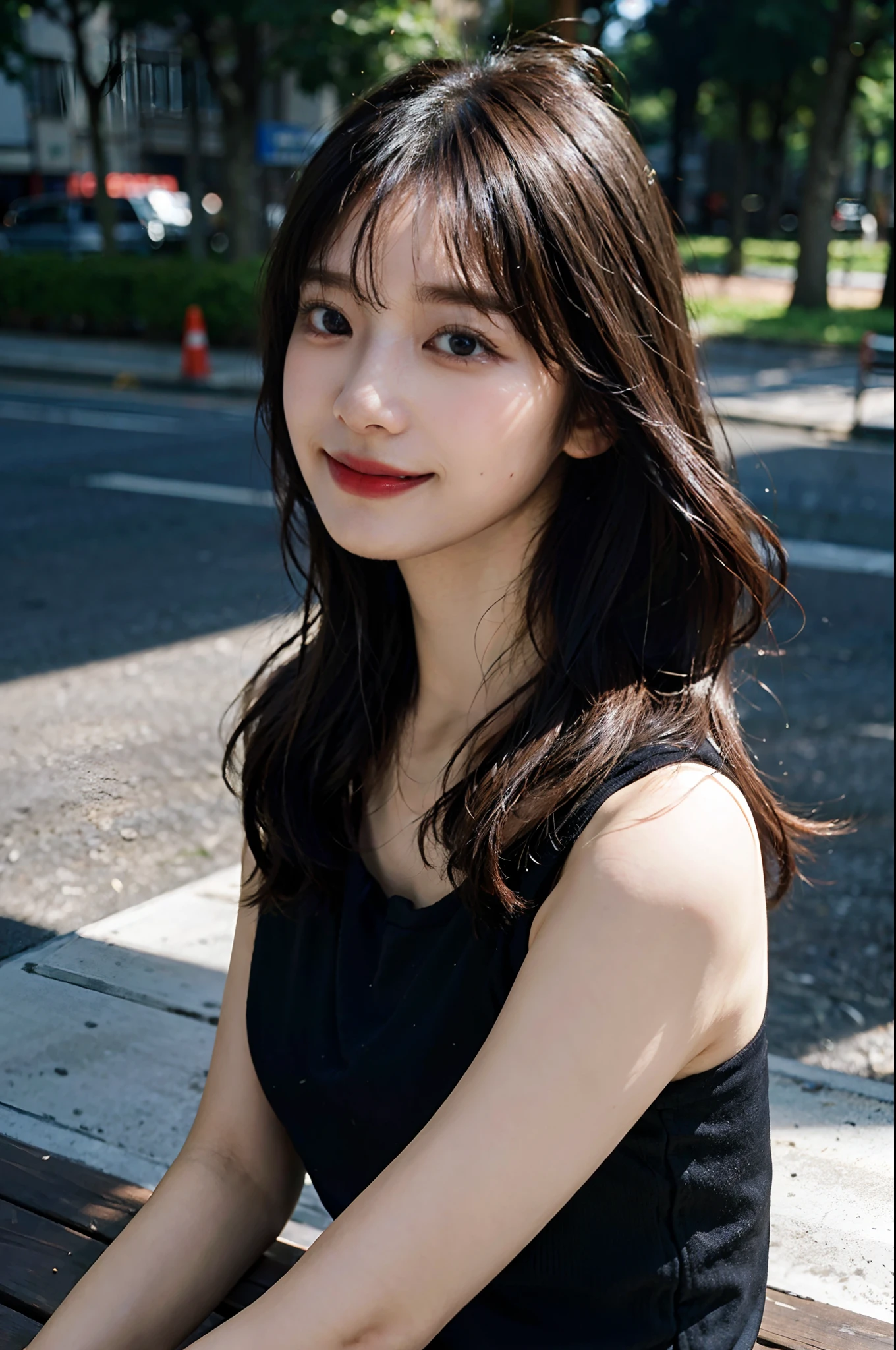 (top-quality、8K、32K、masuter piece、nffsw:1.2)、profile、(slim figure:1.2)、(s lips) 、、tshirts、二重まぶた、shinny skin、Realistic rays、mare、beauitful face、(A smile:1.3)、crouching down、(From above:1.2)、(a closeup:1.4)、blurry backround、(Front Focus)、(Dark: 1.6)、Fantasy Art、photoRealstic、Professional Lighting、extra detailed face、Award-winning、deep-shadows、