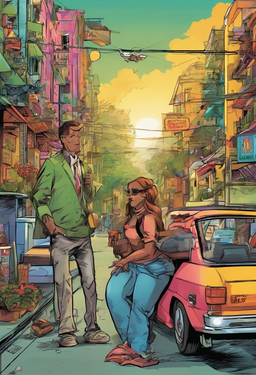 Um mendigo pedindo dinheiro para uma pessoa na rua para comprar cacetinho