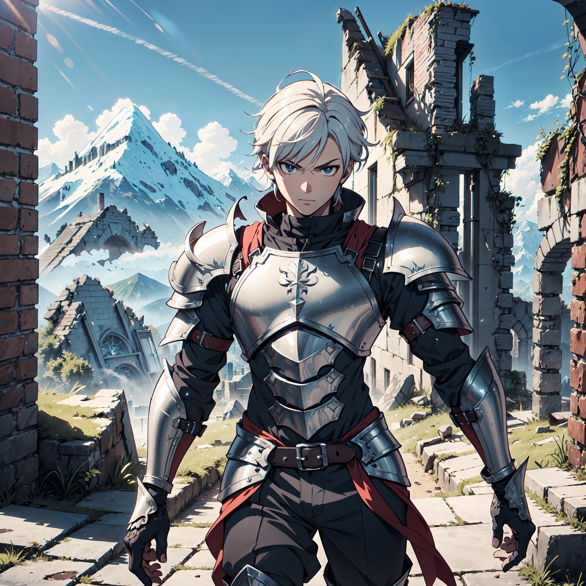 128K Ultra High Definition,
128K Ultra High Quality,
128K Ultra High Resolution,
Best Definition,
Best Quality,
Best Resolution,
Perfectly Detailed,
Perfectly Designed,
Extremely Detailed,
Extremely Designed,
Hyper Detailed,
Hyper Definition,
Hyper Quality,
Hyper Resolution,
Masterpiece,
(((Anime))),
Front Shot Body Shot,
(((Boy))),
Handsome,
Muscular Body,
Hyper Detailed Short Hair,
(((Hyper Detailed Armor Plates))),
(((Hyper Detailed Baron Armor))),
(((Hyper Detailed Mountain Ruins Background Scenery))),