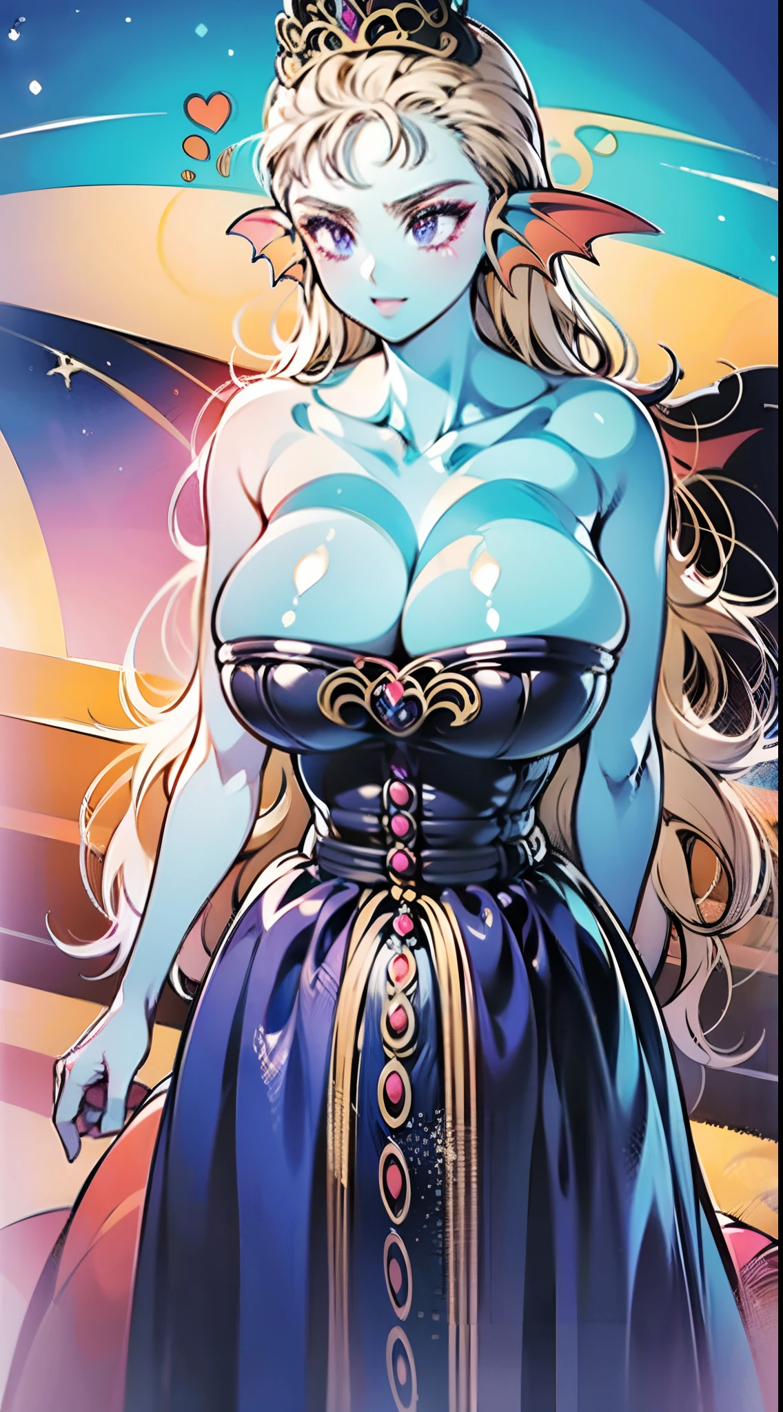 8K,high quality,animated,married,beautiful,bright,eye highlights,purple eyes,sexy,super big tits,oversized boobs,dark blue nipples,erotic,beautiful line drawing. Blue skin, blue and orange gradient fins, nude, nothing on, nothing on, nothing on, nude, sex, having sex, erotic, mating,