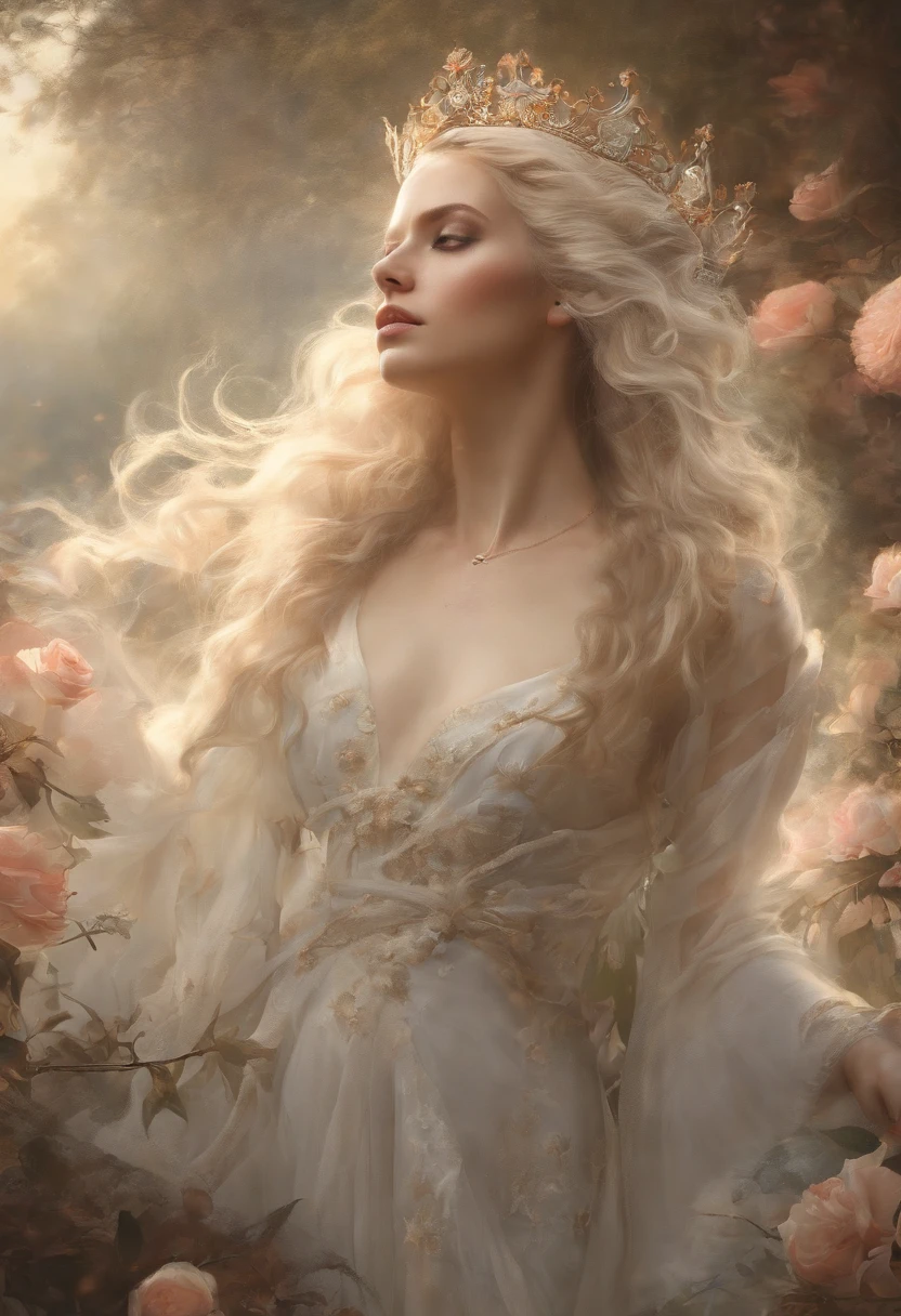 ((gorgeous princess)), (with long flowing white hair), (bright and beautiful eyes), (side profile), trend on art station, flower of hope by Jean-Honor Fragonard, Peter mohrbacher, super Detailed, crazy detail, stunning, intricate, elite, art nouveau, ornate, liquid wax, elegant, luxurious, Greg Rutkowski, ink style, sticker, vector art beautiful character design, double exposure shot, luminous design, winning entry, masterpiece, amoled black background,