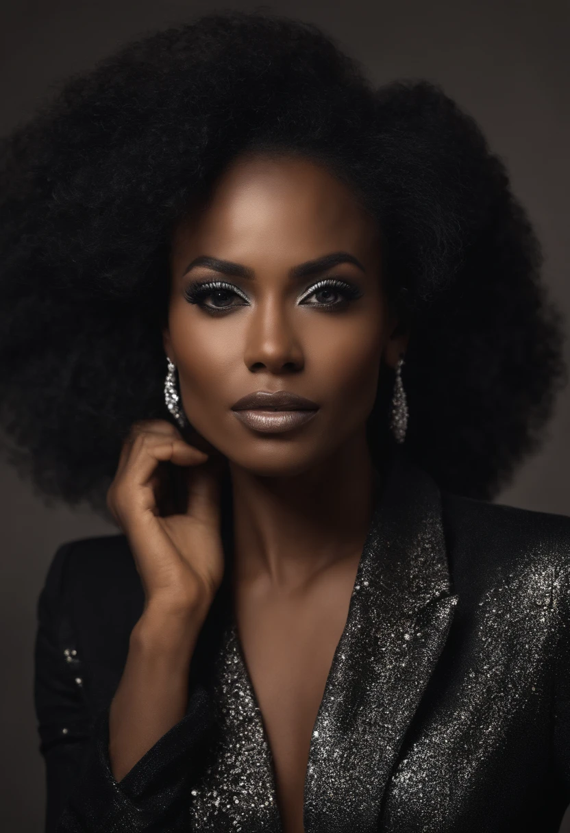 femme puissante, Femme de 31 ans, longs cheveux noirs, visage grave, sparkle in the eye, executive, Well-dressed woman, pagne, Femme noire, yeux bruns