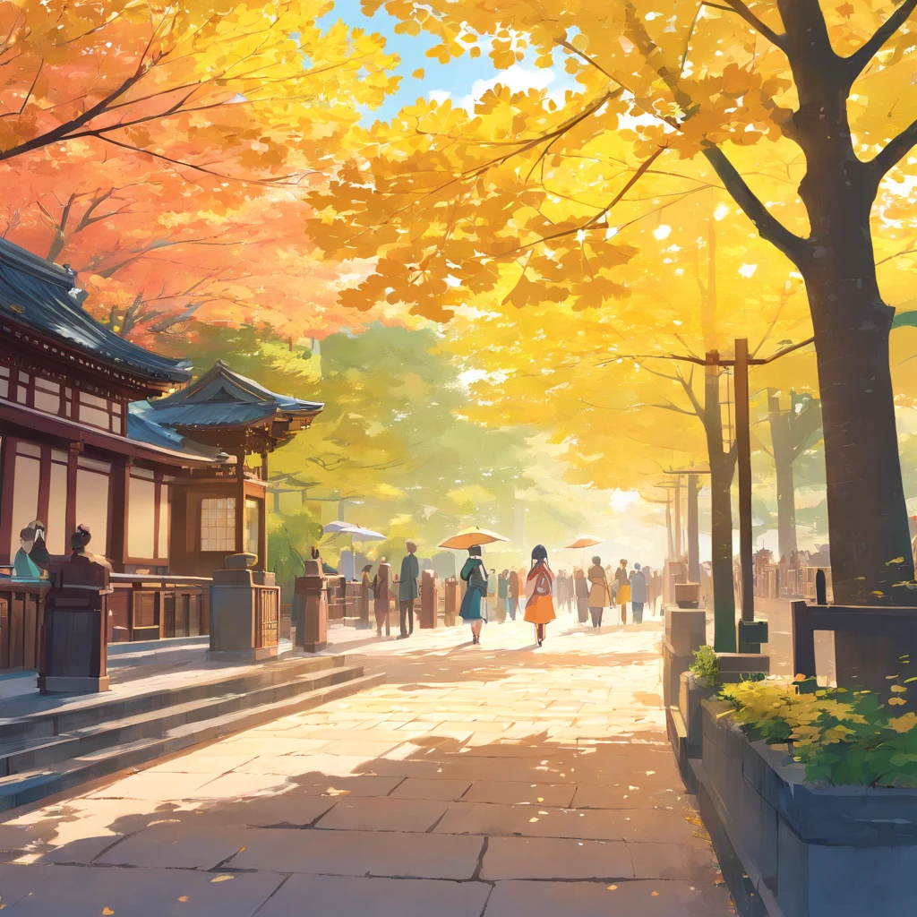 Large ginkgo that colors the precincts of Todaiji Temple