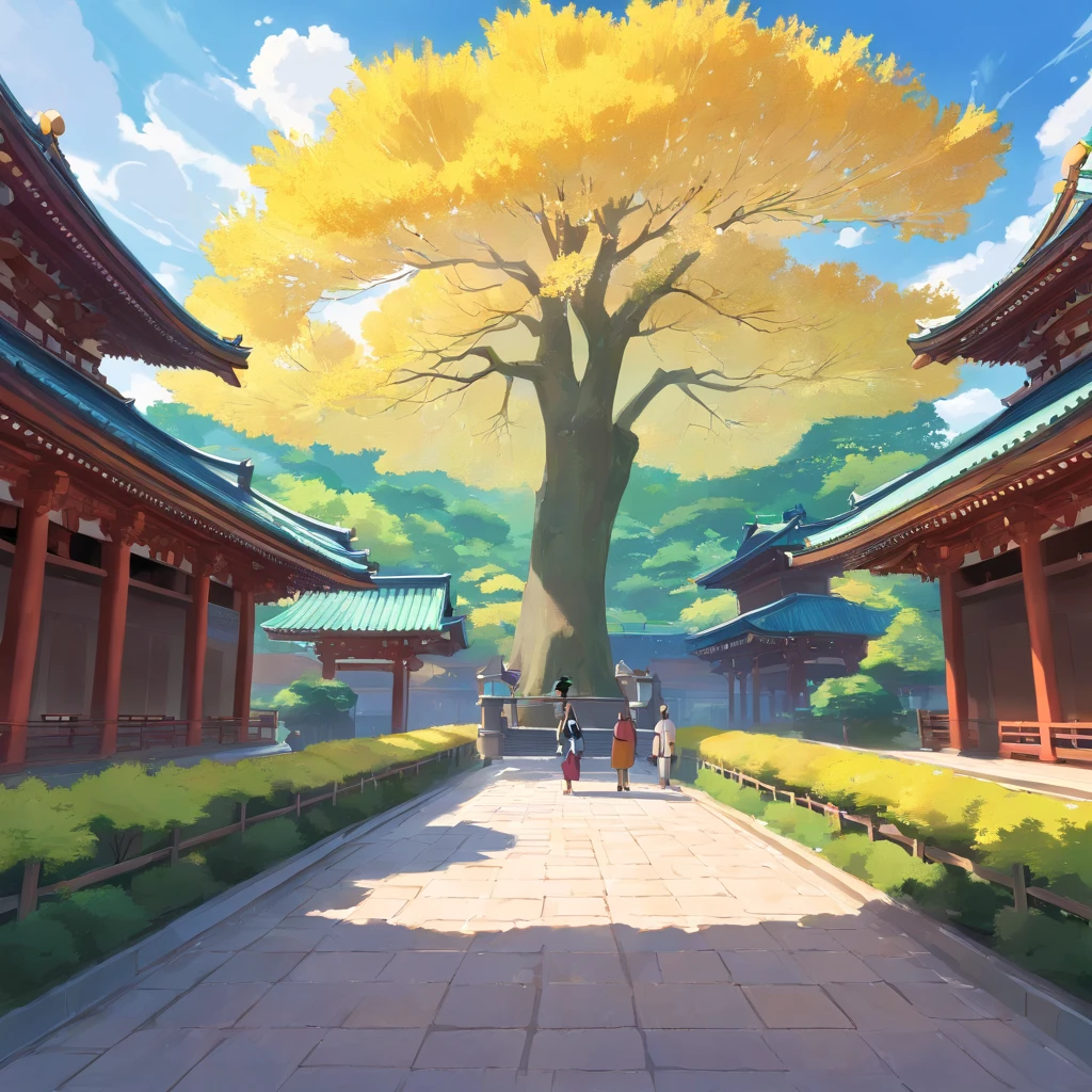 Large ginkgo that colors the precincts of Todaiji Temple