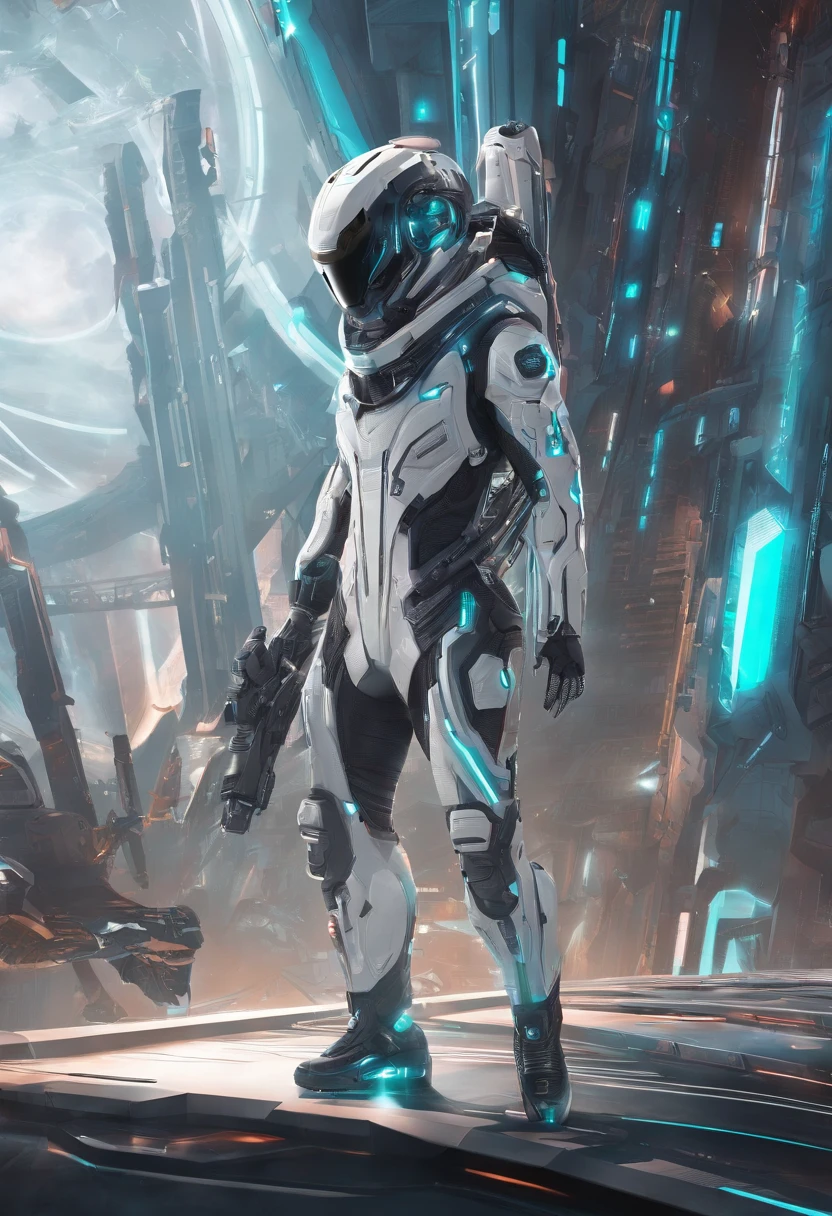 a futuristic outfit, detailed mask, detailed clothes, full body, multiple angles