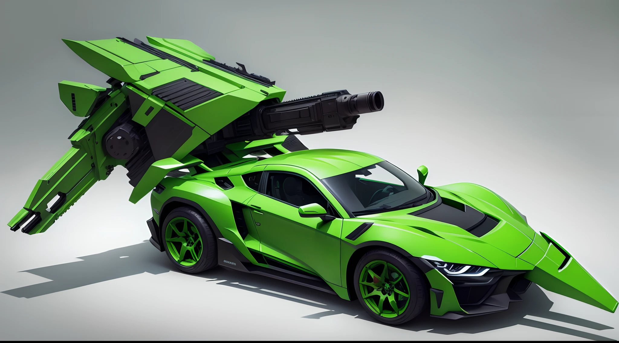 Zoid Car color green with weapon concept art