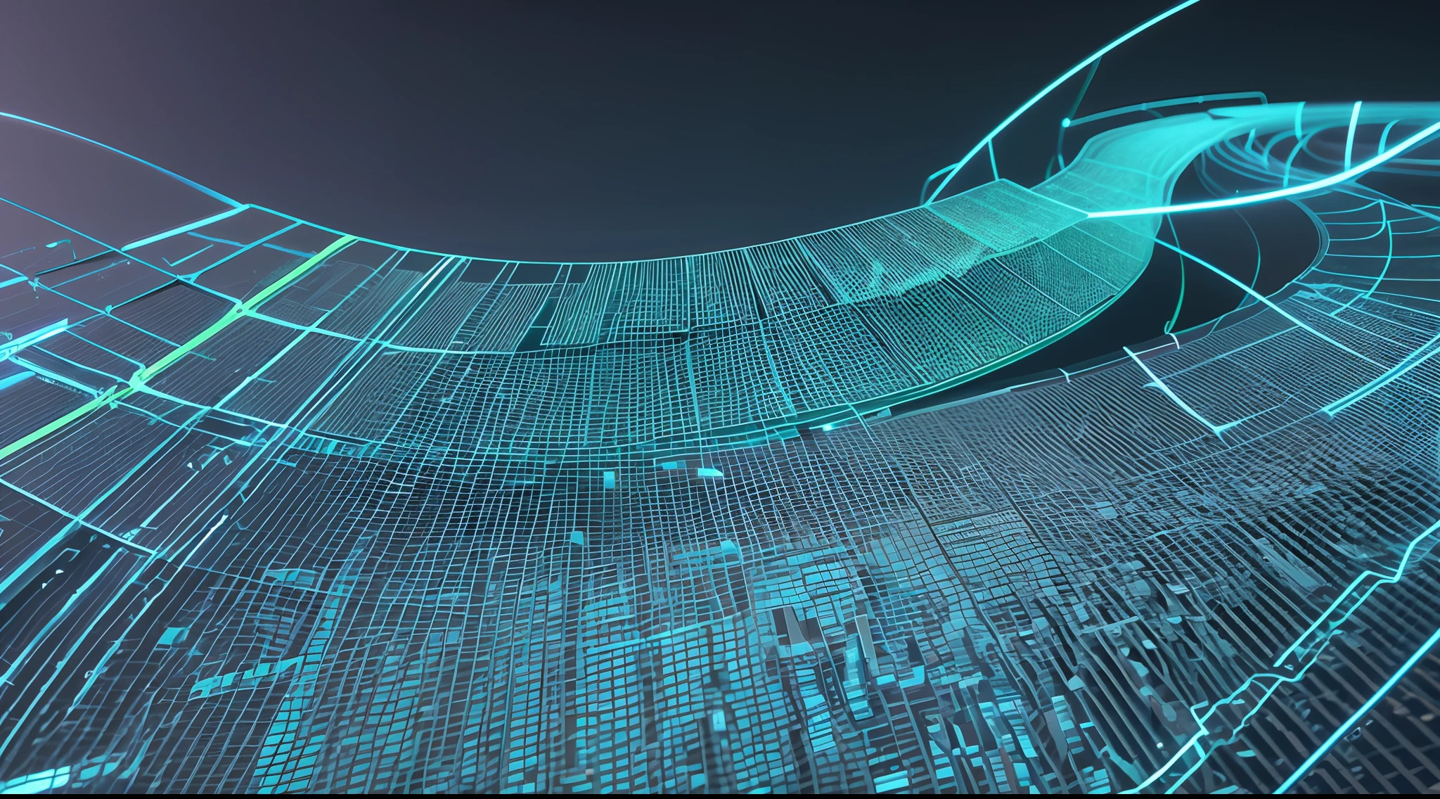 Engaging 3D visualization featuring stunning graphs、glinting