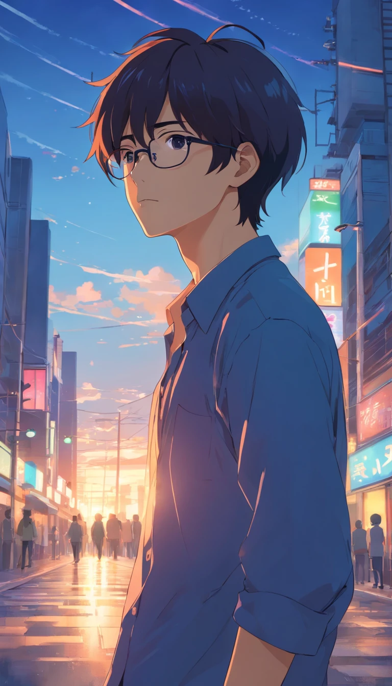 16 yaers old,Libido boy,Shota,male people,Black color hair,black shirt,Square glasses,apathy,long whitr hair,with long bangs,messed up hair,Without background,sketching