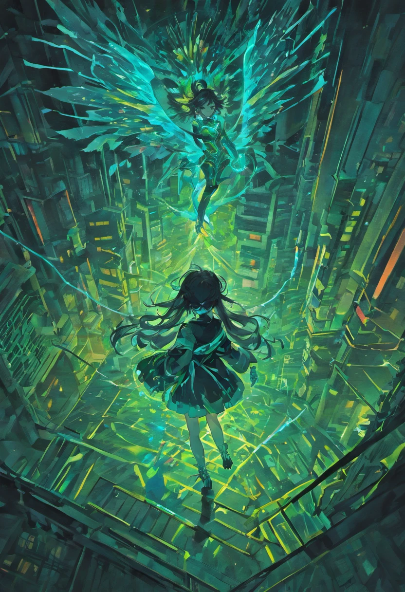 masterpiece, laxmi girl, wearing a saree, black hair, shrouded in shadows, , positano color tones, entirely in frame, FULL BODY, radiating electrical energy, shoulder length messy hair, Full body, Beautiful anime waifu style girl, hyperdetailed painting, luminism, art by Carne Griffiths and Wadim Kashin concept art, 8k resolution, fractal isometrics details bioluminescence , intricately detailed , cinematic, trending on art station Isometric Centered hyper realistic cover photo awesome full color, hand drawn , gritty, realistic, intricate, hit definition , cinematic, Rough sketch, bold lines, on paper, vibrant, epic, ultra high quality model
