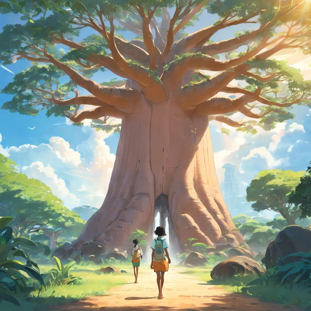 Baobab tree、Madagascar、Baobab tree, a landmark of Madagascar、