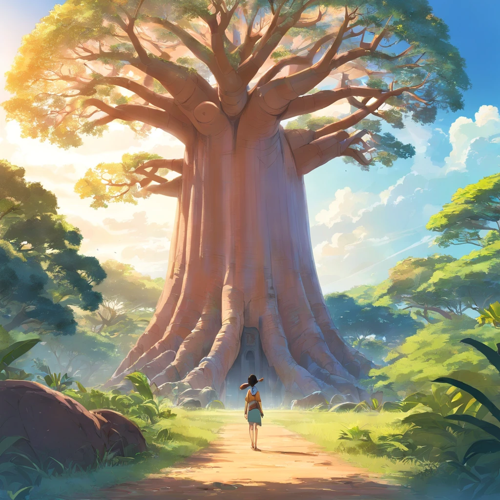 Baobab tree、Madagascar、Baobab tree, a landmark of Madagascar、