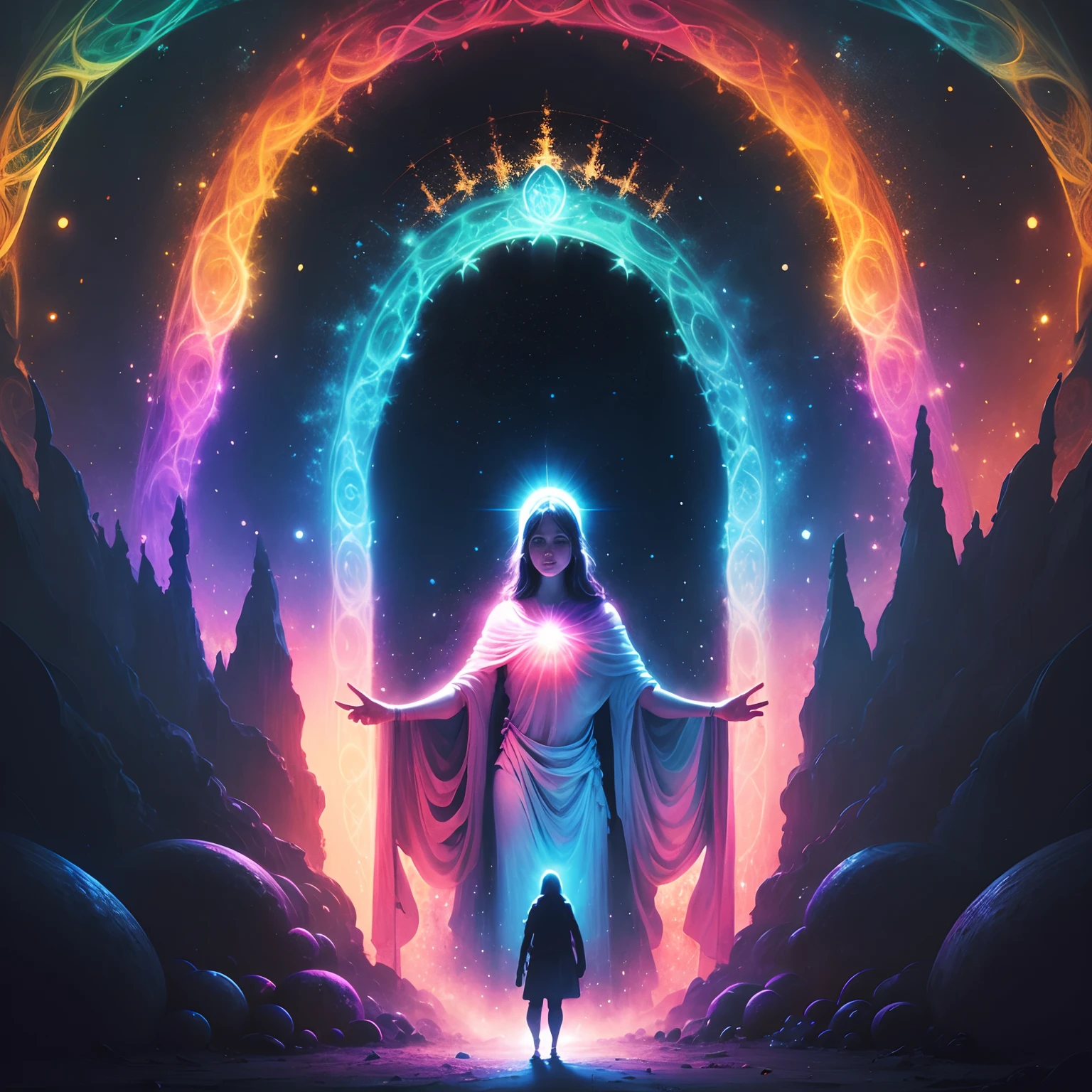 let there be light, psychedelic art