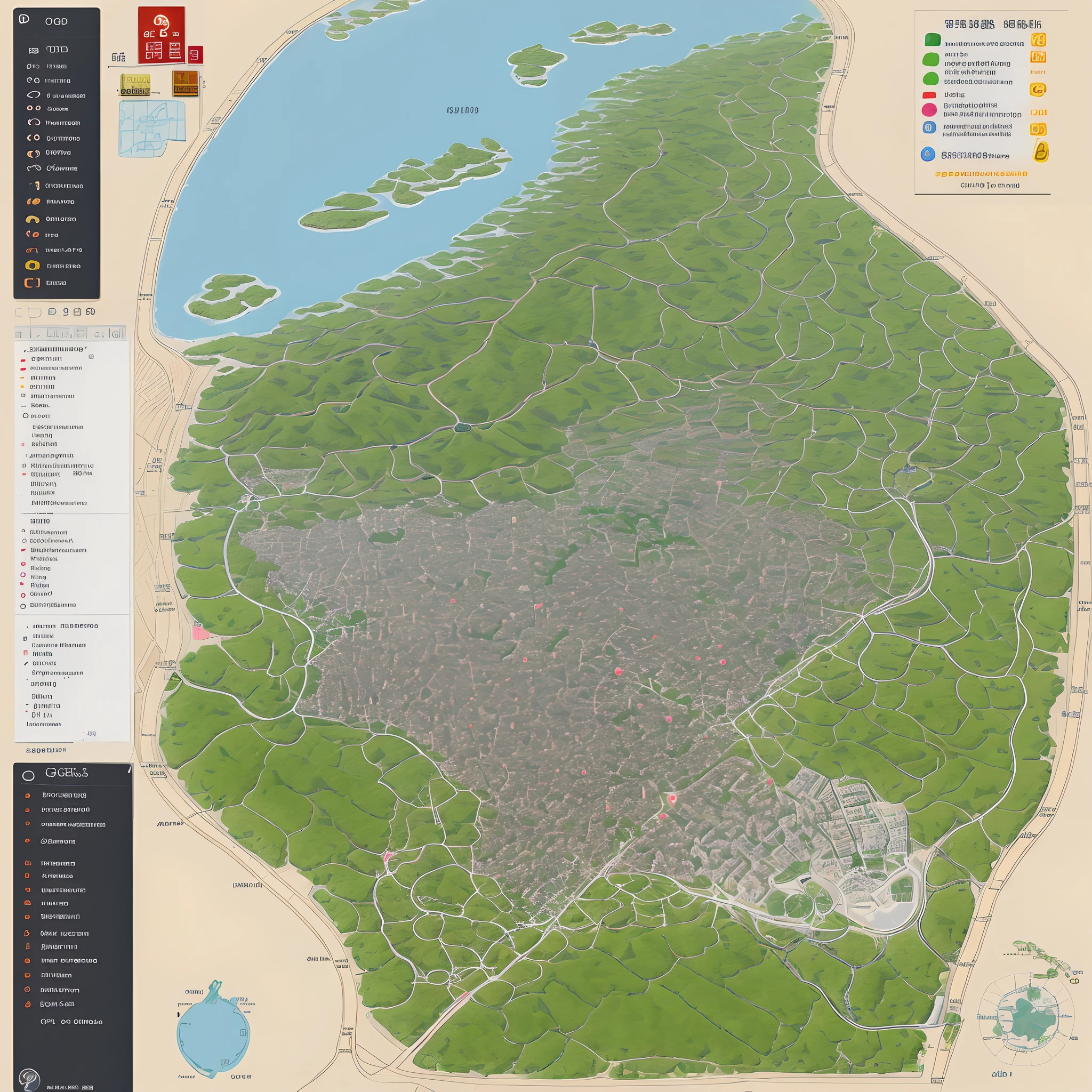 Generate a hand-drawn map of Jiedong District, Jieyang City, Guangdong Province