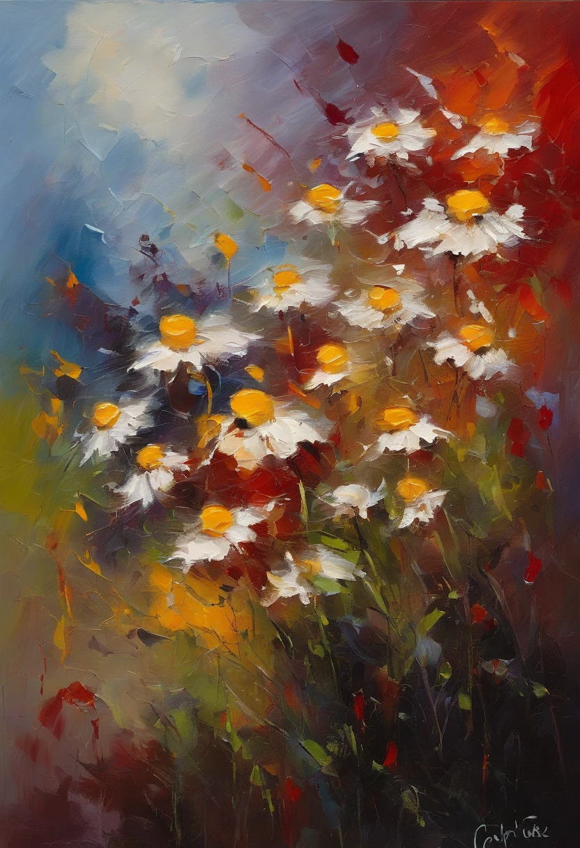 Little daisies dripping blood