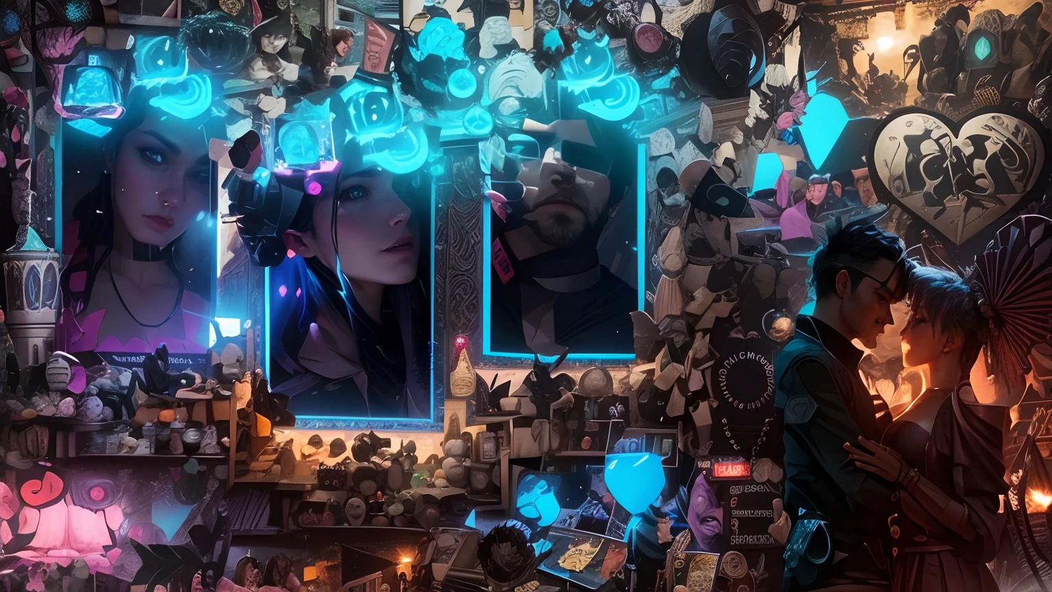 Change this border background. House of drogan.happy anniversary background.happt enjoy photos group.cuple dp . romentic cartoon.realistic face, 8k, ultra realistic,cyberpunk handsome boy,