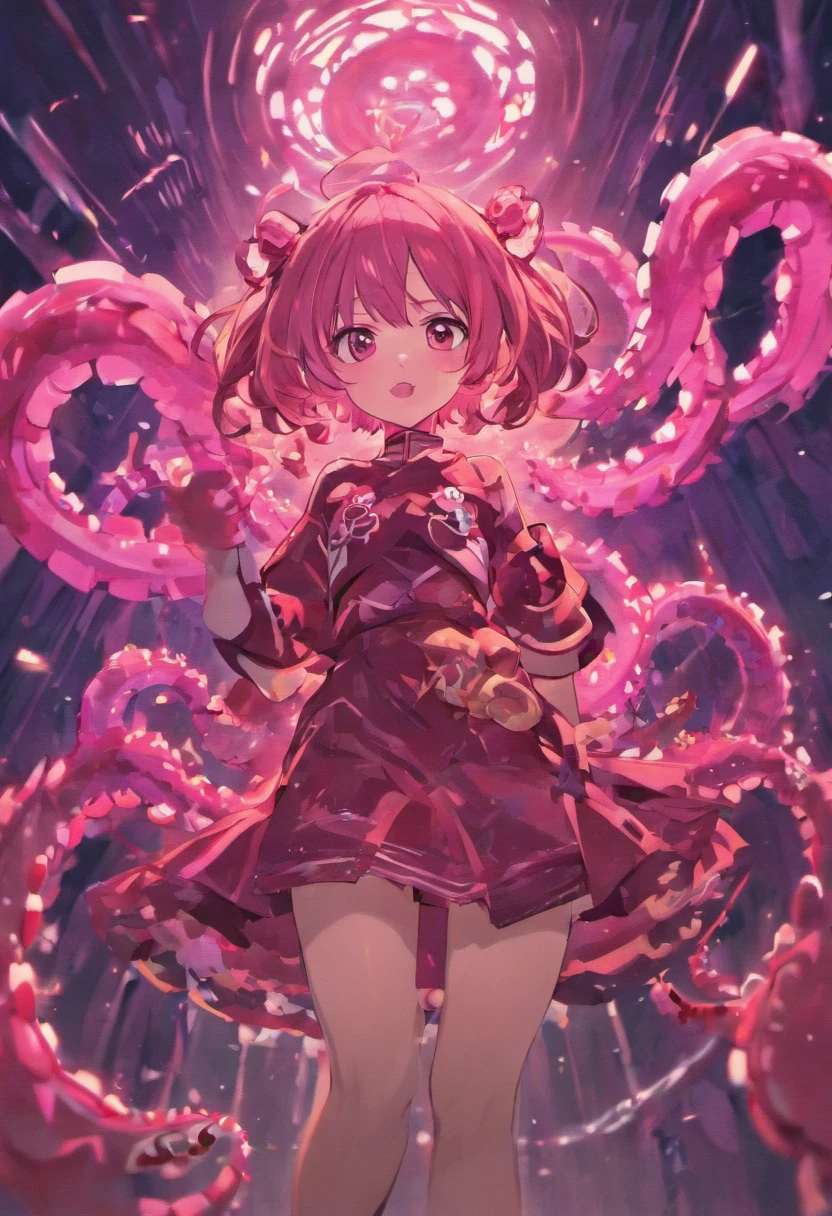 Crie um vetores para um uniforme para um time de soccer: The color is mostly dark pink., com detalhes em preto, The octopus is the mascot;. I need you to insert details that refer to the octopus on the shirt as tentacles. I need it too, it is necessary that you WRITE the SENTENCE "O polvo vai te pegar" perto da nuca.