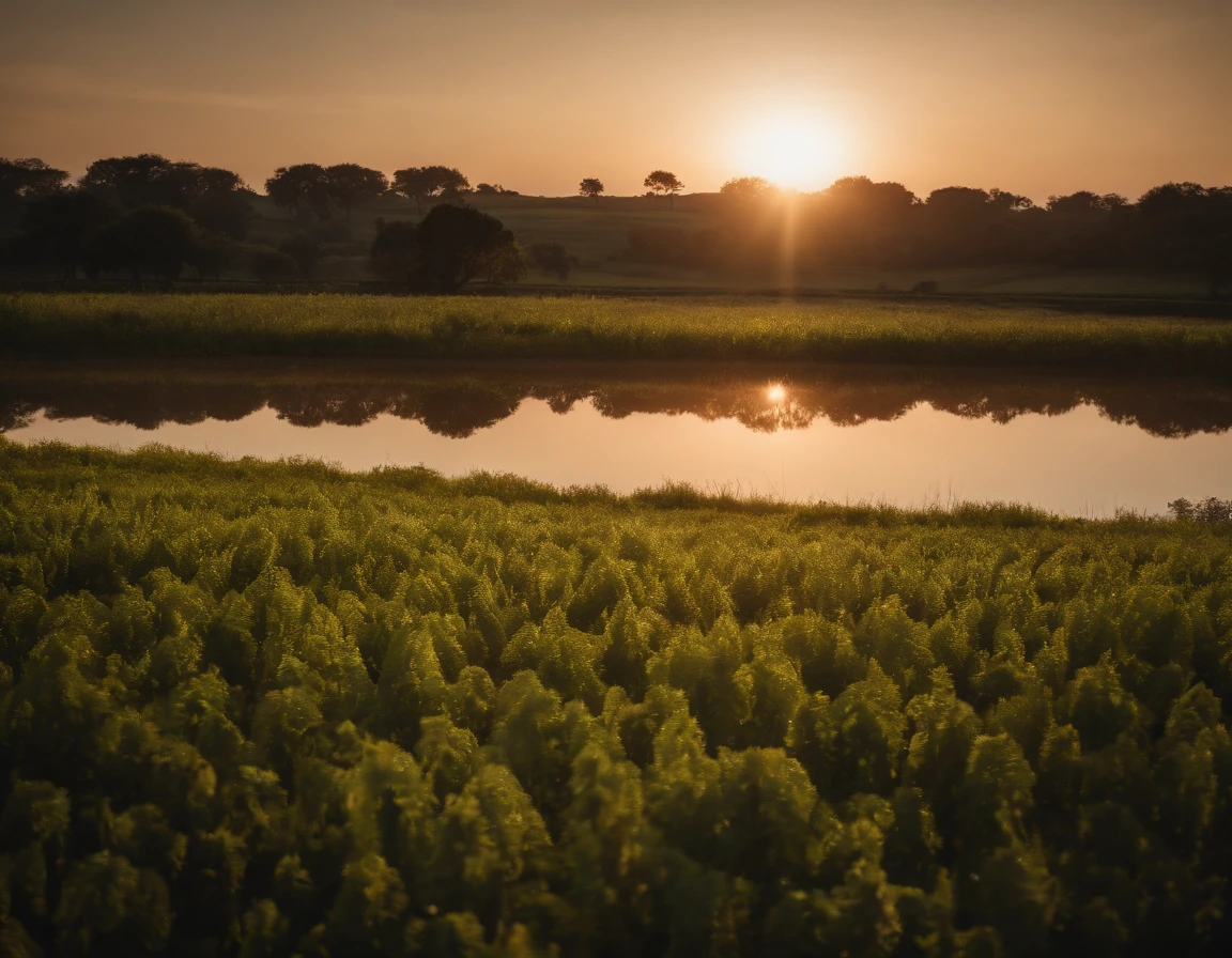 Plano de fundo agro, entardecer