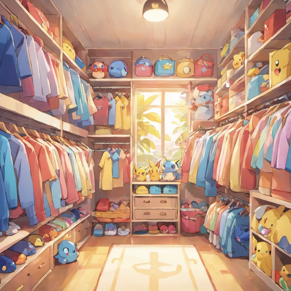 A closet full of clothes