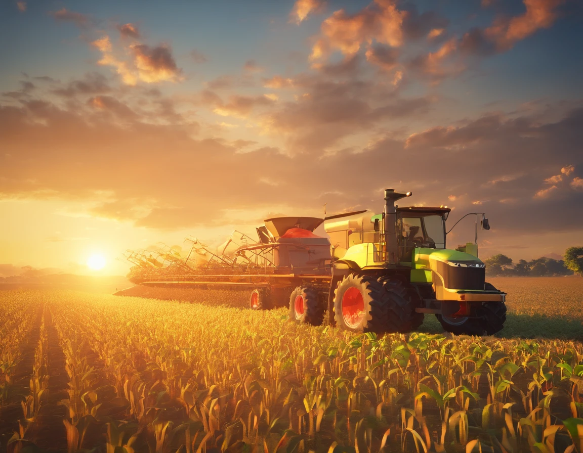 Plano de fundo agro, entardecer.