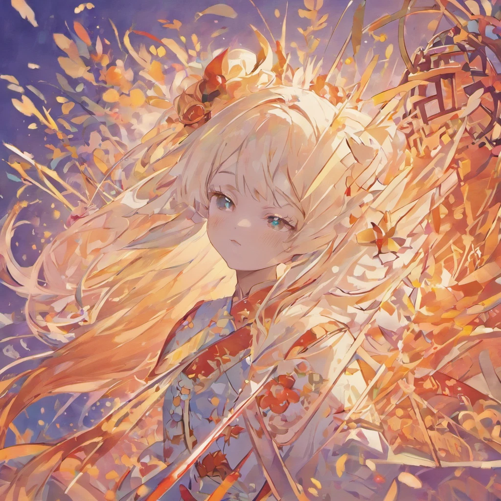 (White background:1.4),(Silhouette of a girl's head, Eyes closed, Colorful long hair, Oriental elements),(Chinese Illustration:1.3,paper art:1.3, Quilted Paper Art:1.2),( Reasonable design, Clear lines, High Sharpness,Best Quality, Very detailed, masutepiece, Movie Light Effects, 4K )