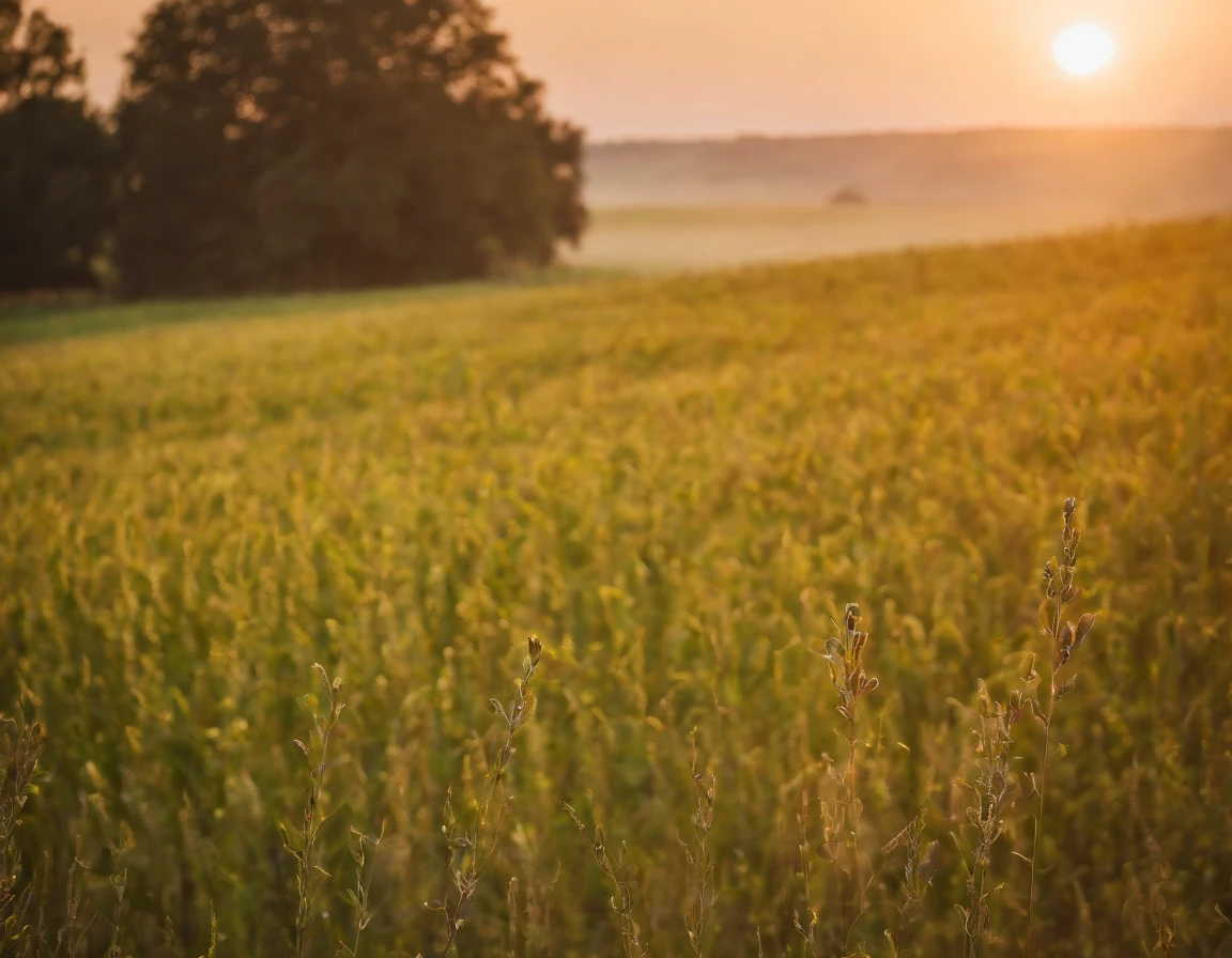 Plano de fundo agro trigo, entardecer