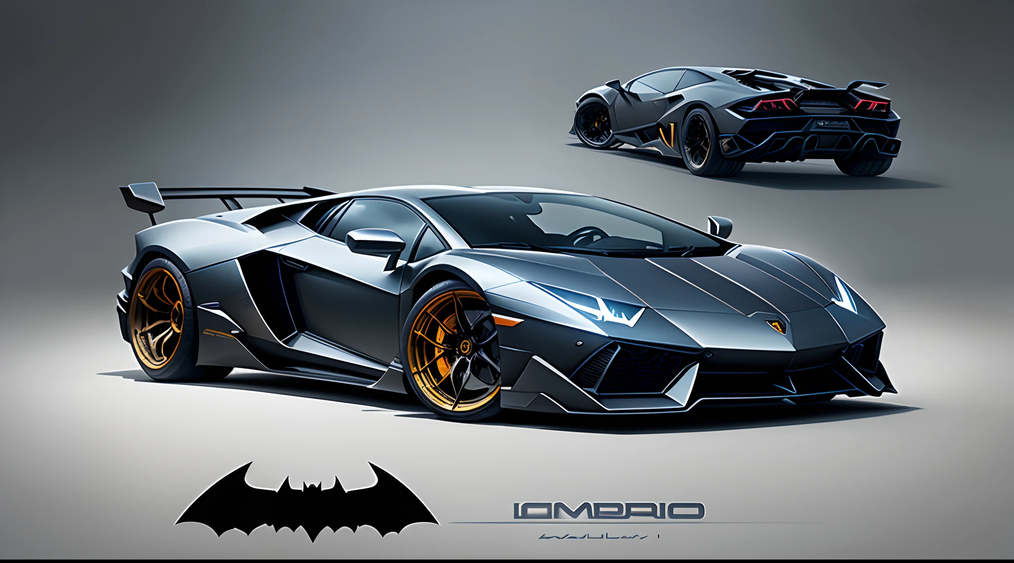 Car Lamborghini Batman concept art