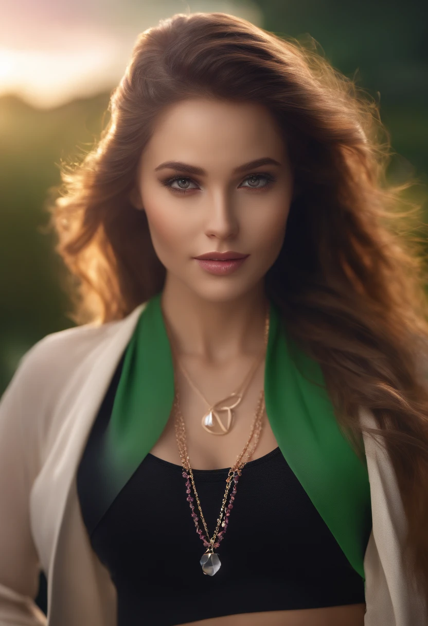 1 girl, Best quality, Masterpiece, high resolution, [purple|Plata|Green] _Hair, Black miniskirt, hair adornments, necklace, jewelry, Beautiful face, expecting, Full body view, Realistic, En plein air, Modern square, Two-tone lighting, (High detail skin: 1.2), 8K  UHD, Digital SLR, Soft light, High quality, volumettic light, candid, Photo, high resolution, 4K, 8K, Background blur