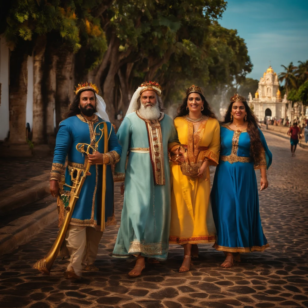 jose, maria e jesus ao colo na estrada vindo de belem