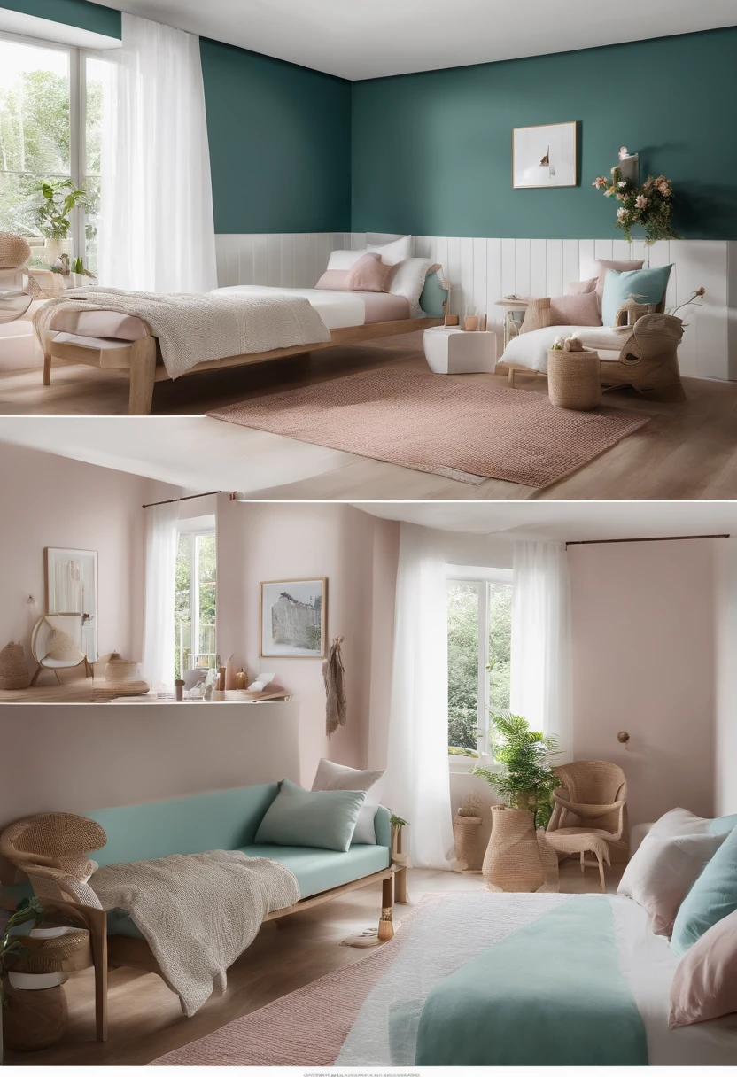 Cena: Um quarto de dormir feminino, with a large and comfortable bed, soft sheets and a cozy quilt. The room is decorated in soft colours and pastel colours, And there is a general sense of peace and tranquility.
Objetos:
A large, comfortable bed, with soft sheets and a cozy quilt.
A wooden cabinet with white doors.
A desk with a comfortable chair.
Uma poltrona de veludo com almofadas fofas.
A soft carpet on the floor.
Uma janela com cortinas brancas.
Cores:
Tons suaves e pastel, como rosa, azul claro e verde claro.
Texto:
"Um lugar para relaxar e ser feliz"
Efeitos:
Um filtro de luz suave para criar uma atmosfera aconchegante.
Um efeito de desfoque no fundo para destacar o quarto.
Legenda:
"O seu lugar perfeito para relaxar"
Explanation:
This prompt is designed to create an image of a place that women can feel relaxed and comfortable. The room is large and spacious, com uma cama que convida a aconchegar-se. As cores suaves e os tons pastel criam uma atmosfera relaxante.
O filtro de luz suave e o efeito de desfoque no fundo ajudam a destacar o quarto e a mensagem da imagem. The caption is simple and straightforward, mas ainda assim eficaz. It summarizes the message of the image in a way that is easy to understand.
Here are some other ideas for prompts you can use:
A cozy living room with a large sofa, um tapete macio e uma lareira acesa.
Um banheiro feminino com uma banheira grande, velas perfumadas e produtos de banho de luxo.
Um spa feminino com uma piscina de hidromassagem, sauna e tratamentos de spa.