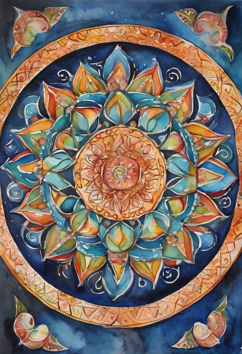 Create a series of geometric mandalas that incorporate sacred symbols and cosmic elements. Mandalas should convey the idea of transcendent communication between intergalactic beings and the Earth. Experiment with color combinations and patterns that evoke a sense of mystery and connection.
