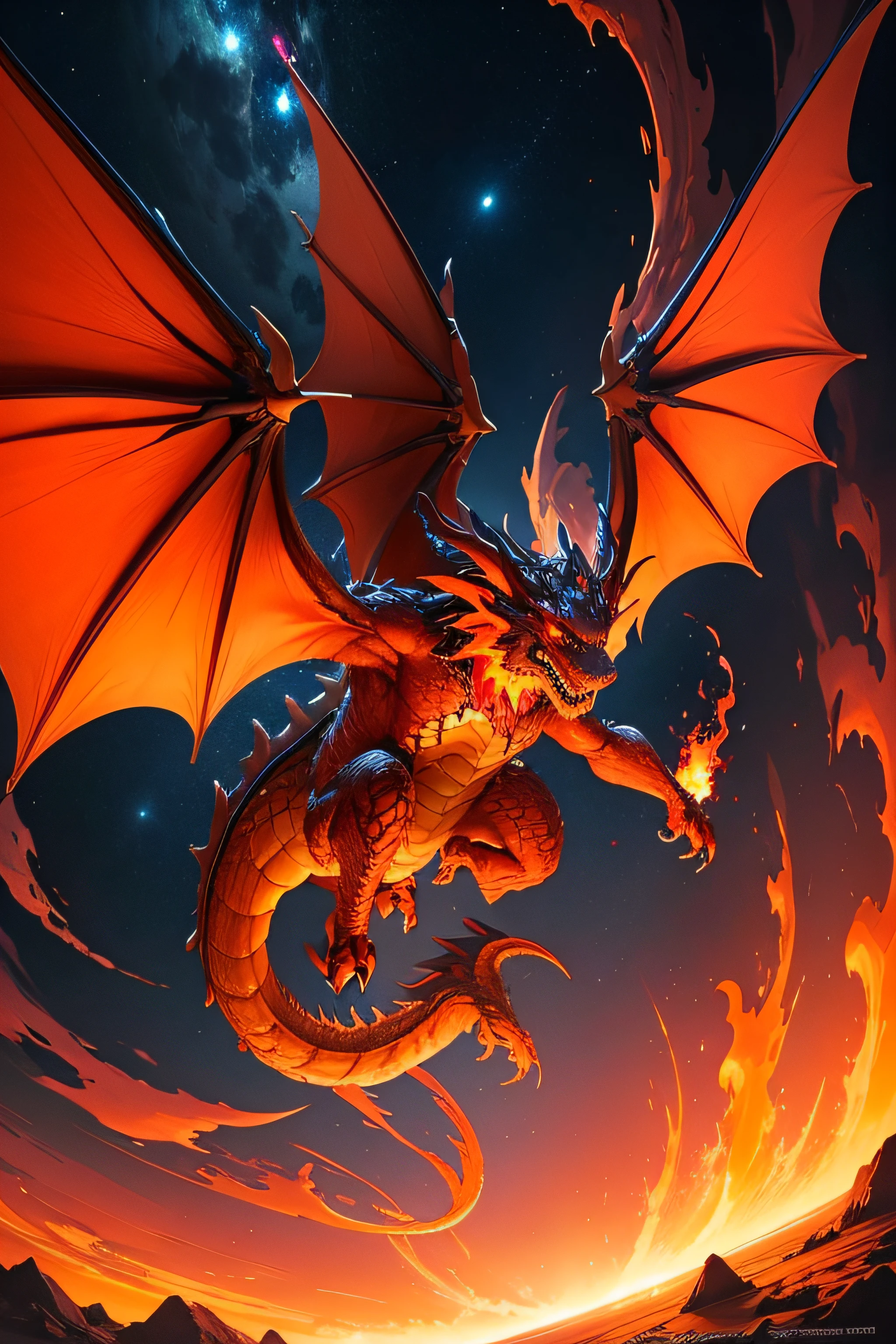 a red dragon with a long tail and a long tail is in flames, fire dragon, dragon art, red dragon, ''dragon breathing fire, dragon portrait, 🌺 cgsociety, fire flaming dragon serpent, “fire breathing dragon, a red dragon, phoenix dragon, portrait of a dragon, dragon breathing fire, soft delicate draconic features, dragon face, fire breathing dragon