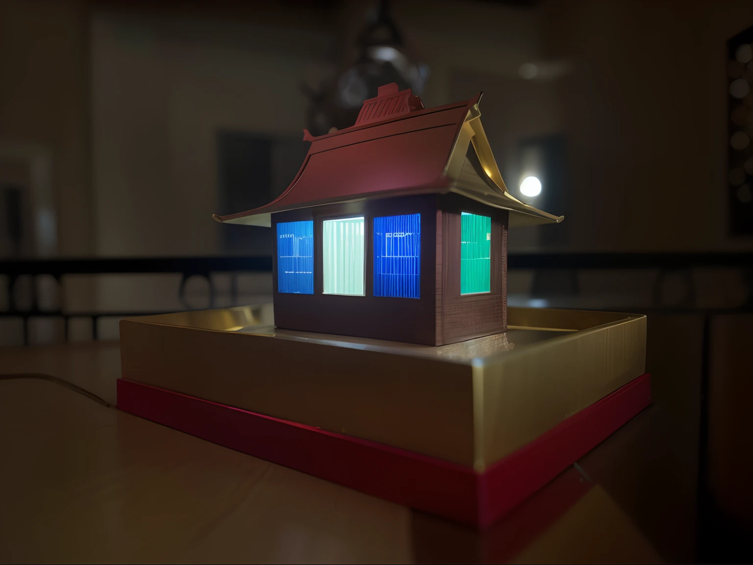 gold house, light, bling light, art, architect