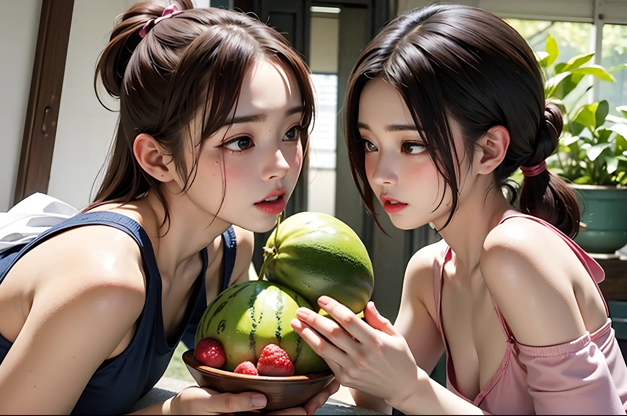 Kyaa〜Berry Melone One-Two-Two-Berry Melone Bruaa!Bruaa! Berry Melone ドゥーワ It's round and big.〜 ドゥーワ It's green.〜 Watashi's heart is nailed〜 トゥールルルールルルルールー Ichidota〜Nailed if you stick〜 トゥルルールー Bruaa!Bruaa! Very Melone It's a refill!!!!!